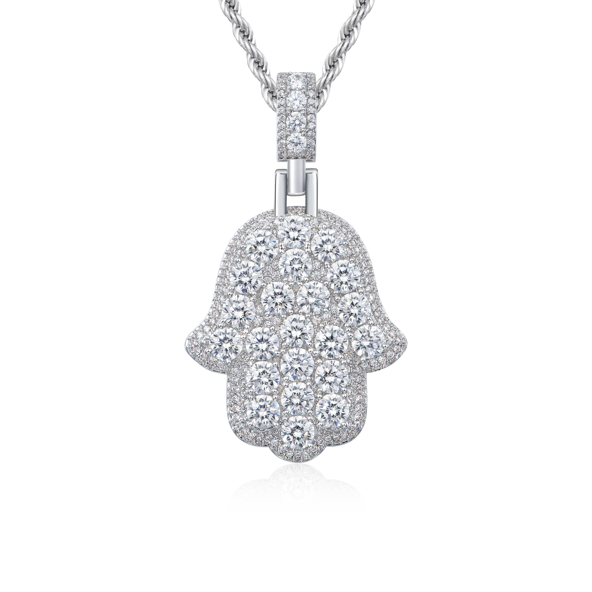 Brilliance Layered Hamsa Pendant