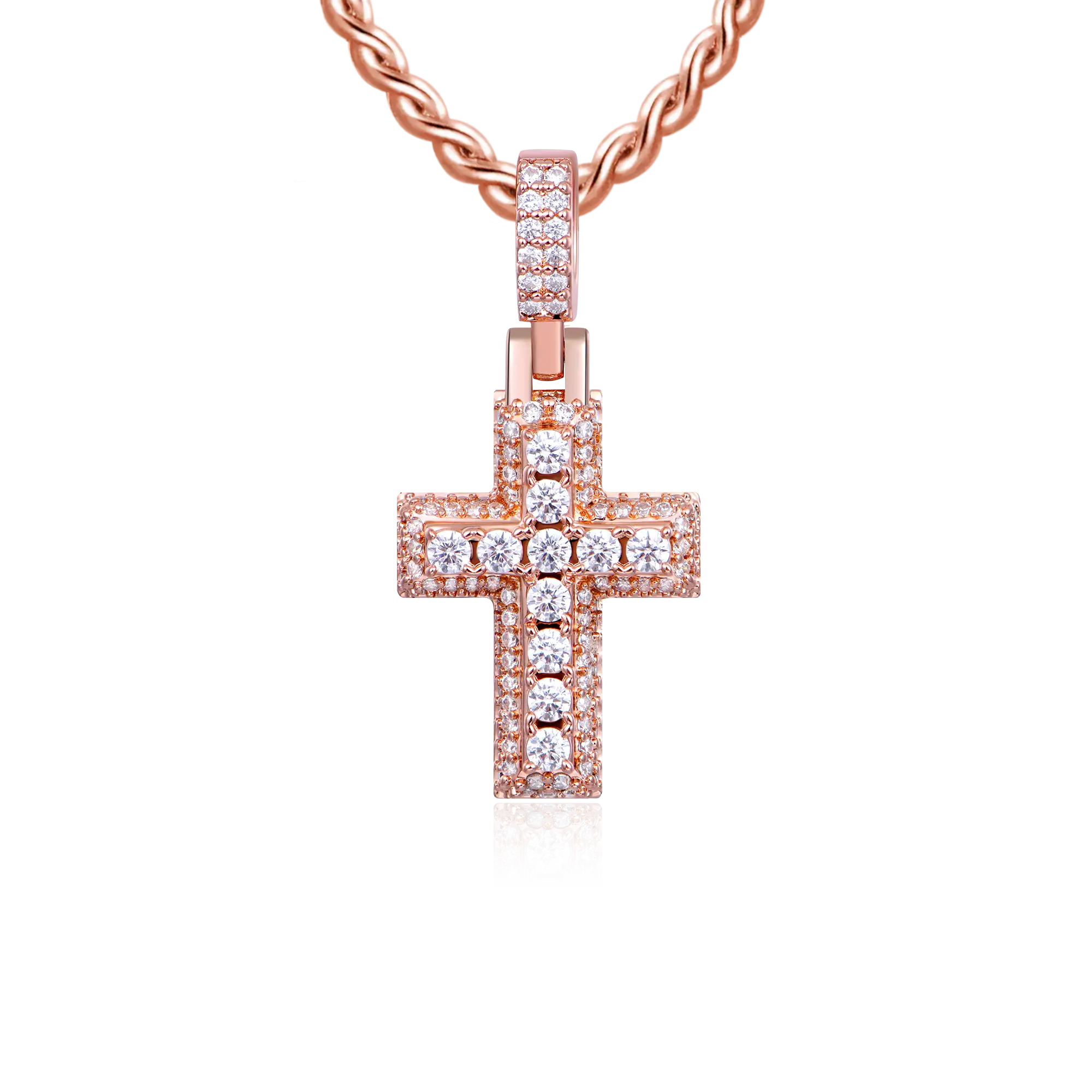 Brilliance Layered Cross Pendant - Small