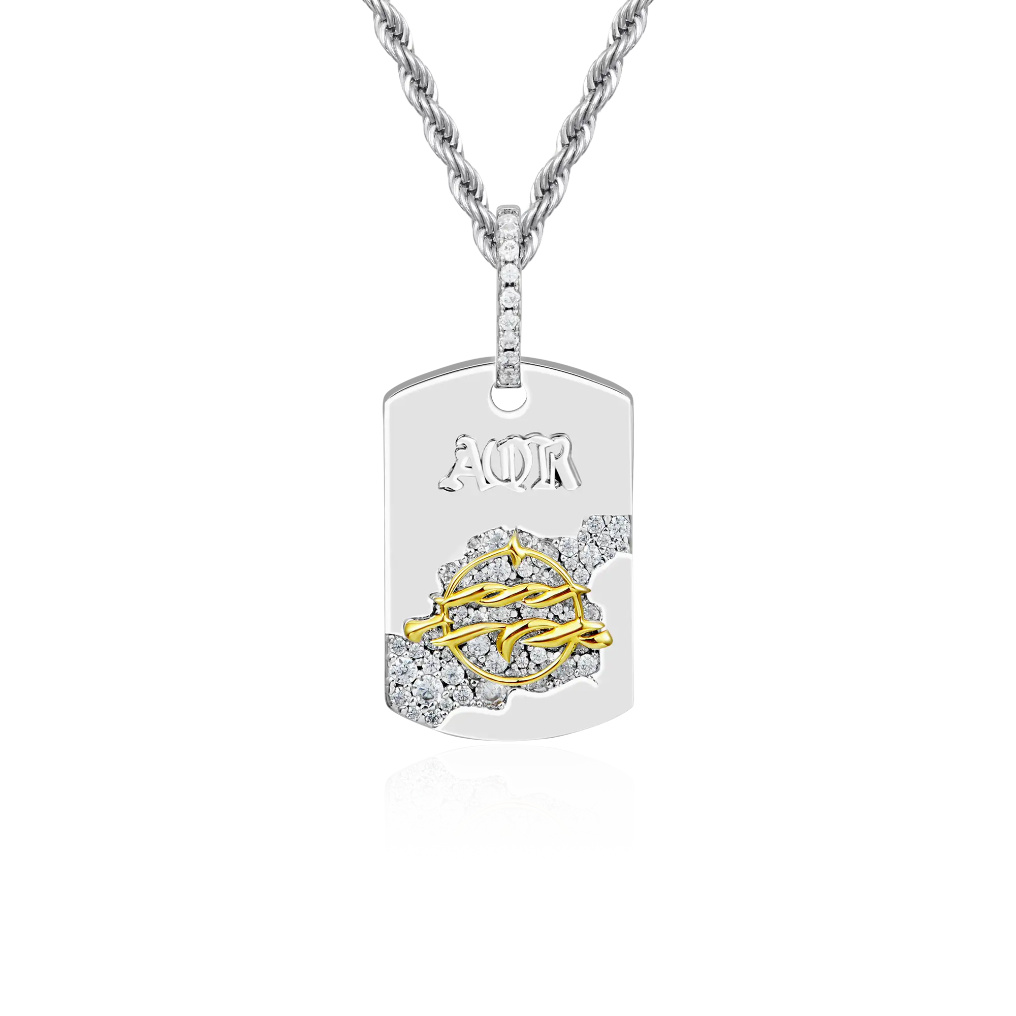 Moissanite Zodiac Dog Tag Pendant