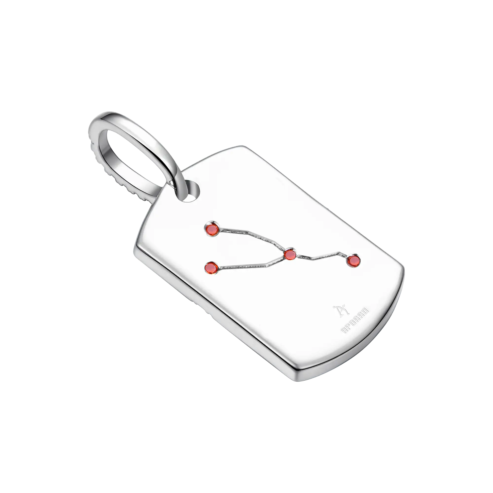 Moissanite Zodiac Dog Tag Pendant
