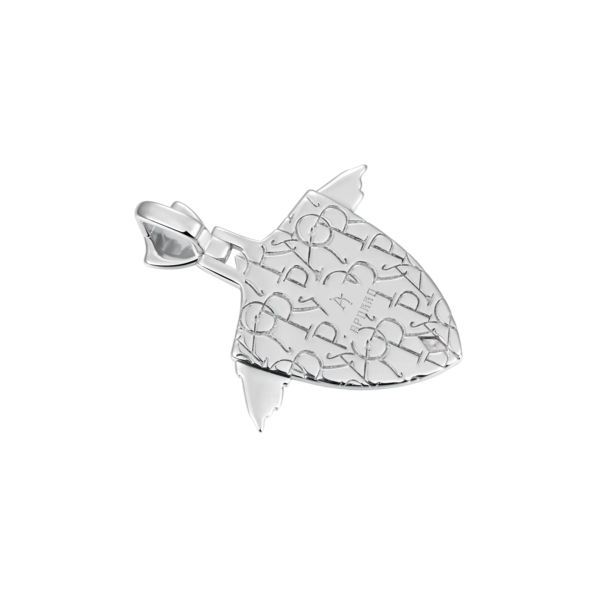 Moissanite Archangel Shield Pendant - Small