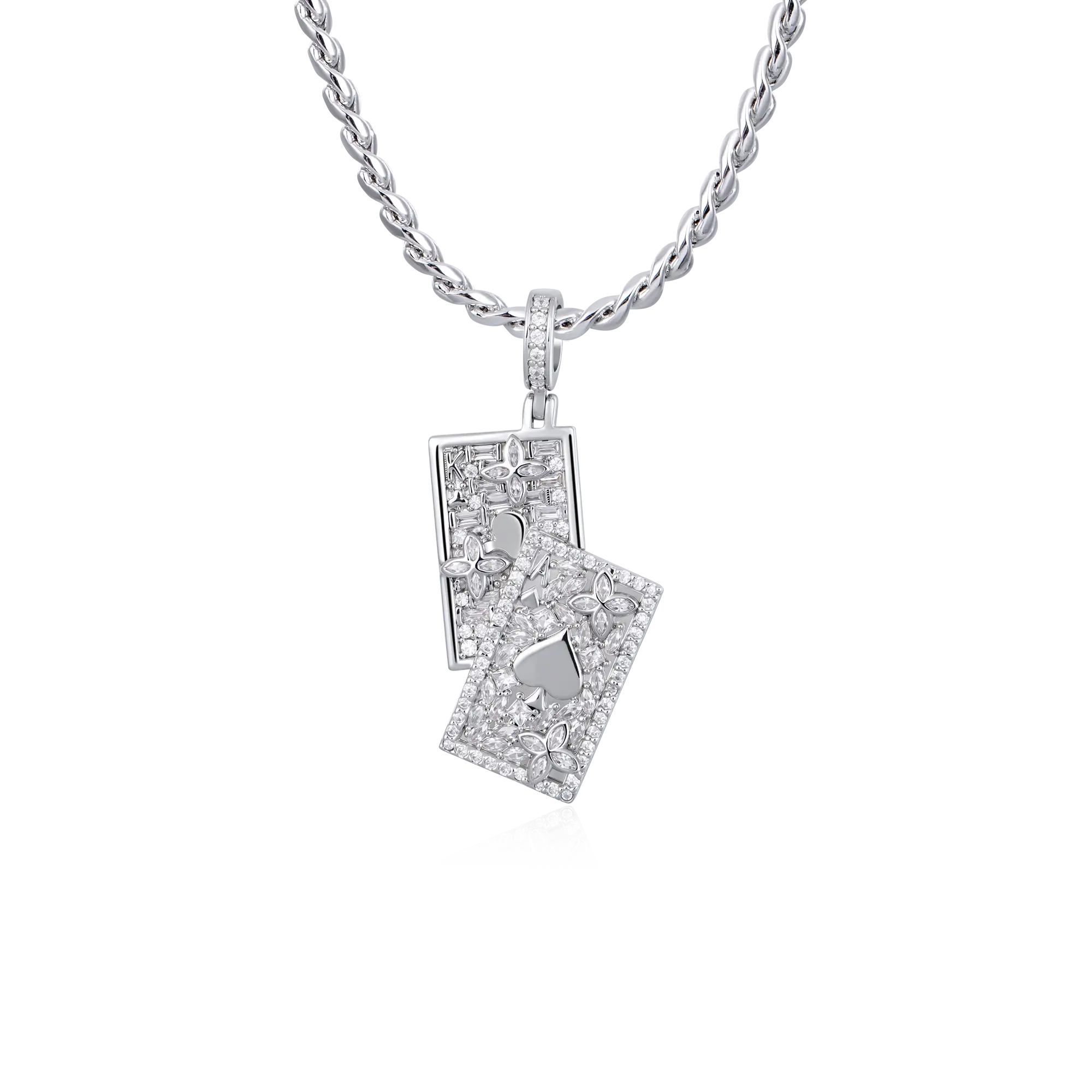 Women's Iced Spade Poker Pendant