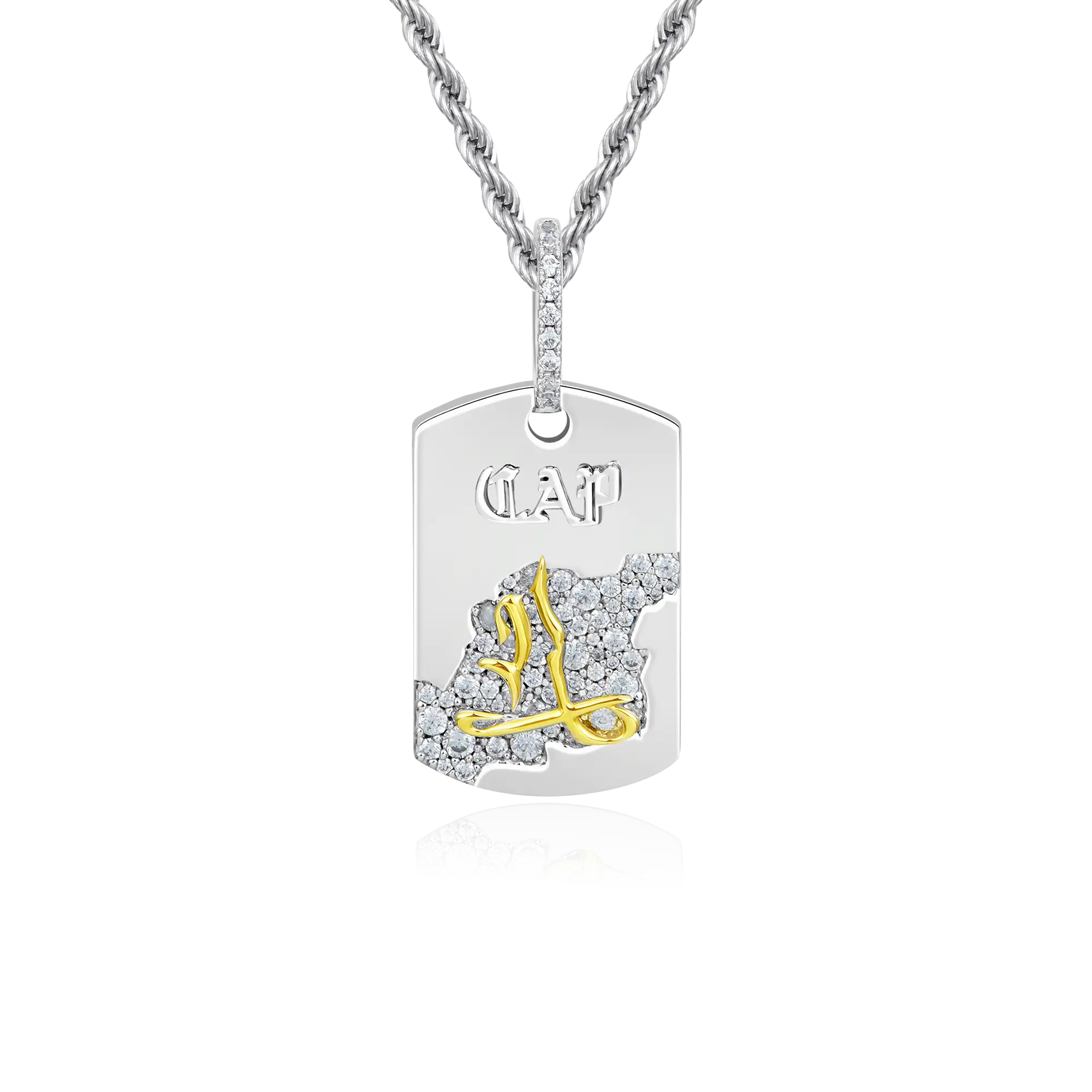 Moissanite Zodiac Dog Tag Pendant