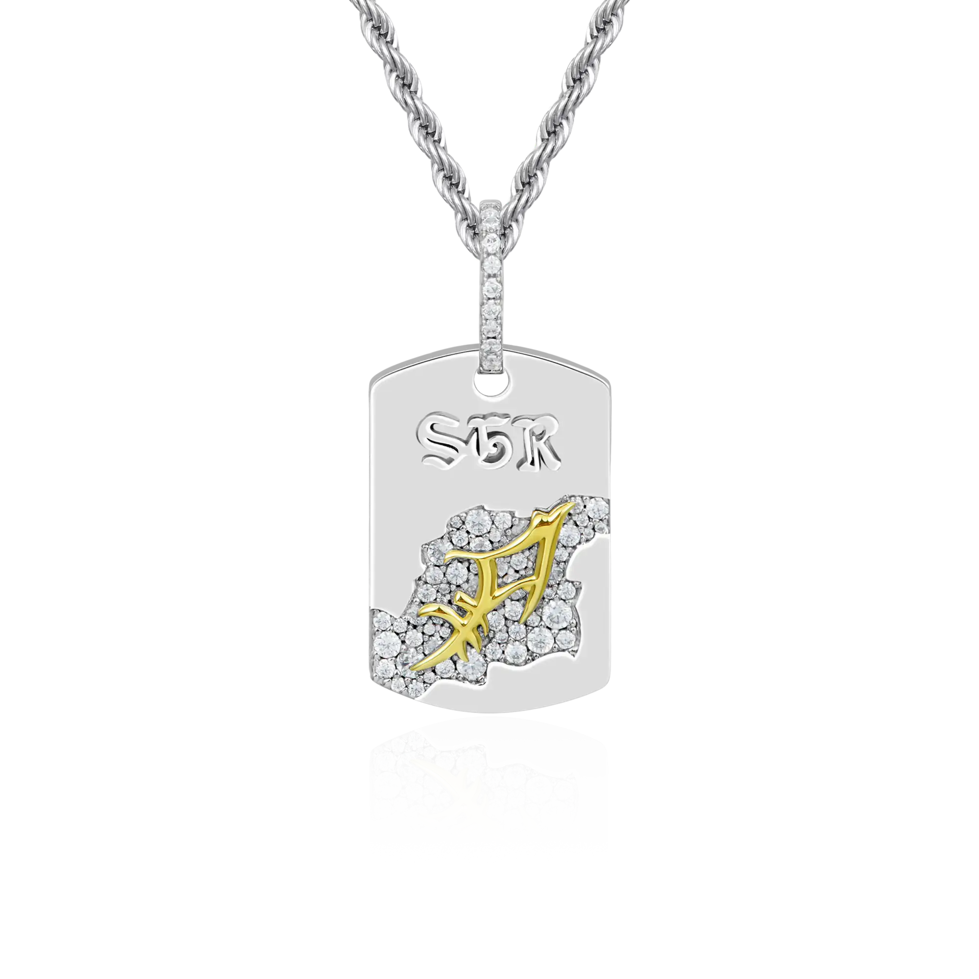 Moissanite Zodiac Dog Tag Pendant
