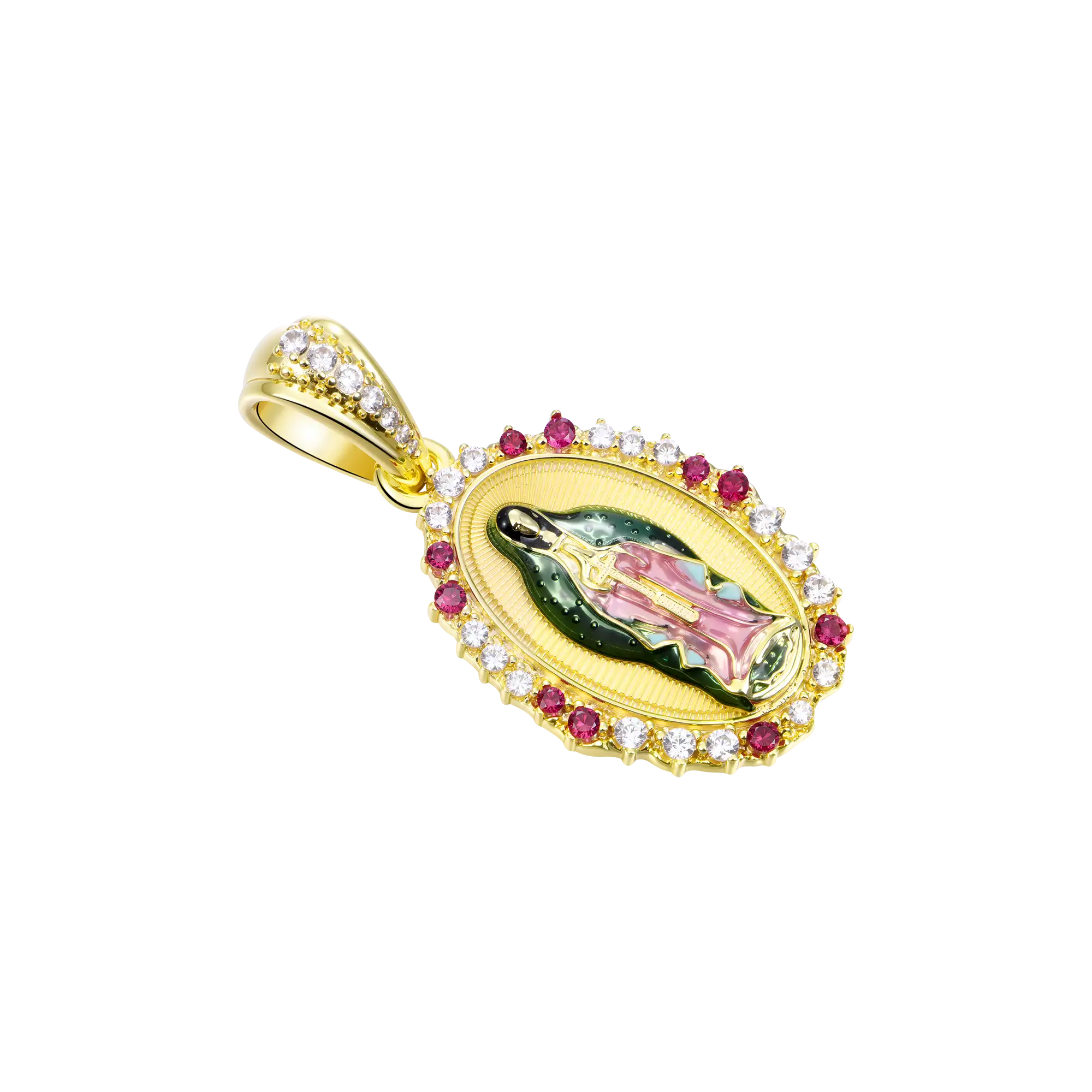 Colgante de cruz clásico doble & Juego de cuádruple cadena