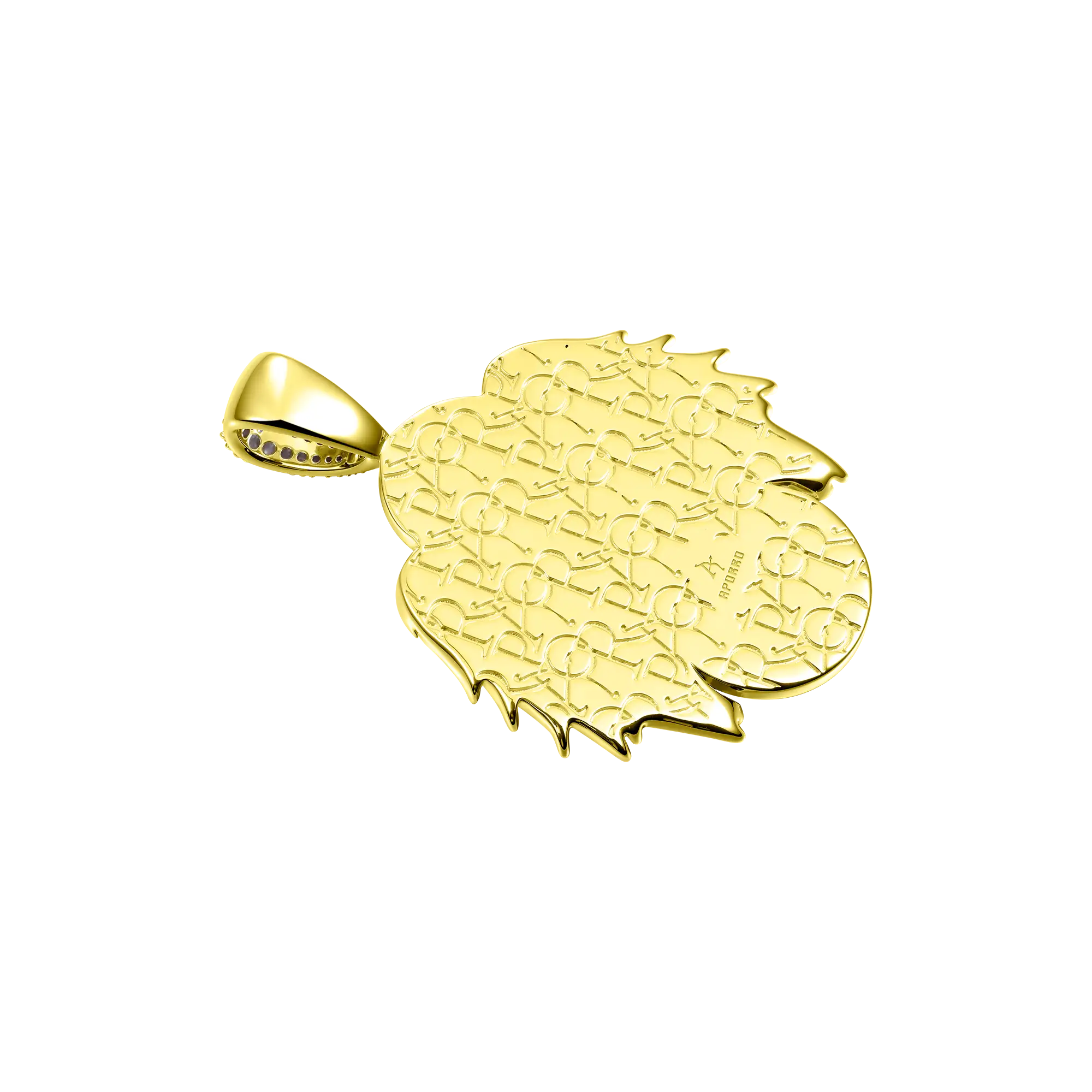 Moissanite Blessed Mary Halo Winged Pendant