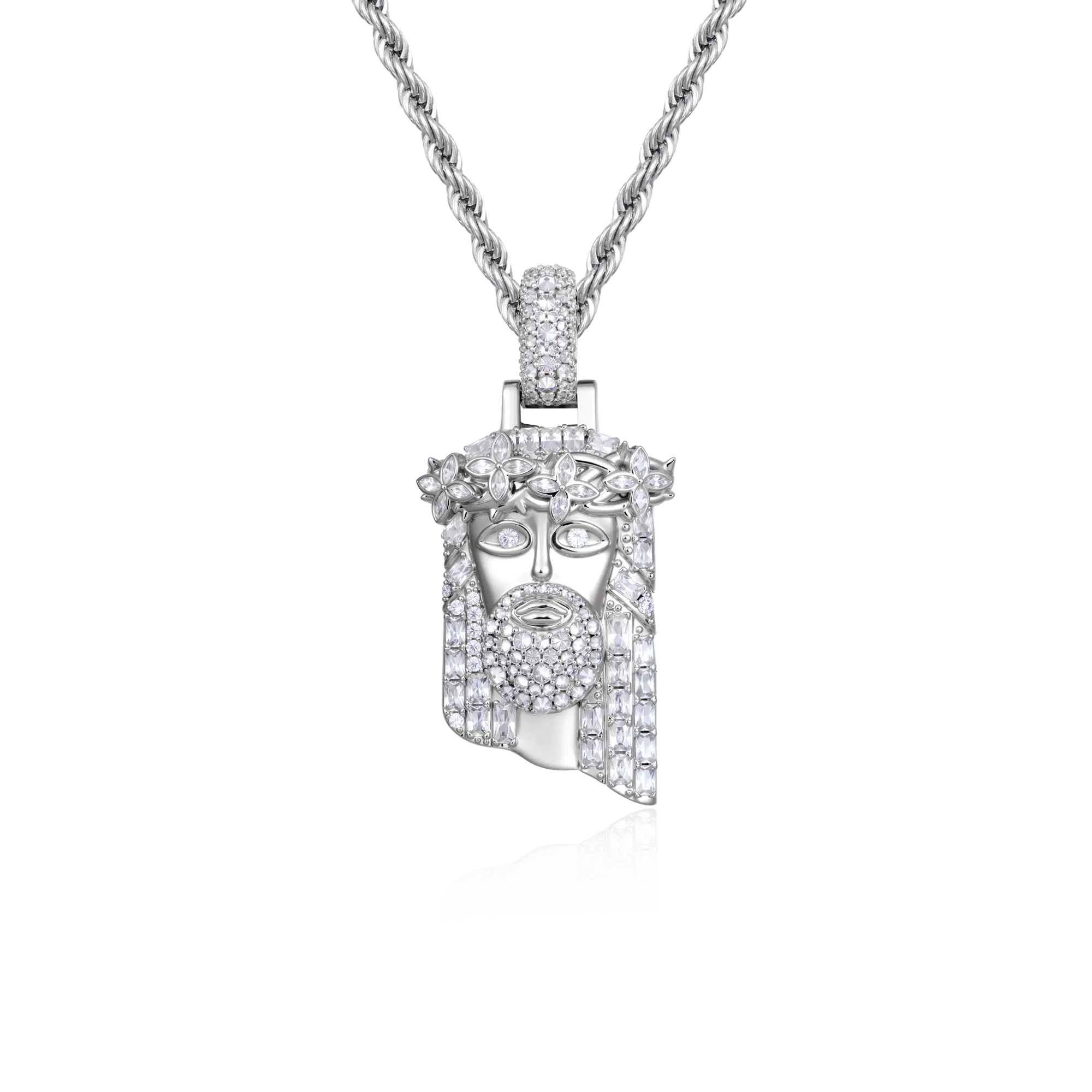 Women's Classic Double-Sided Jesus Pendant