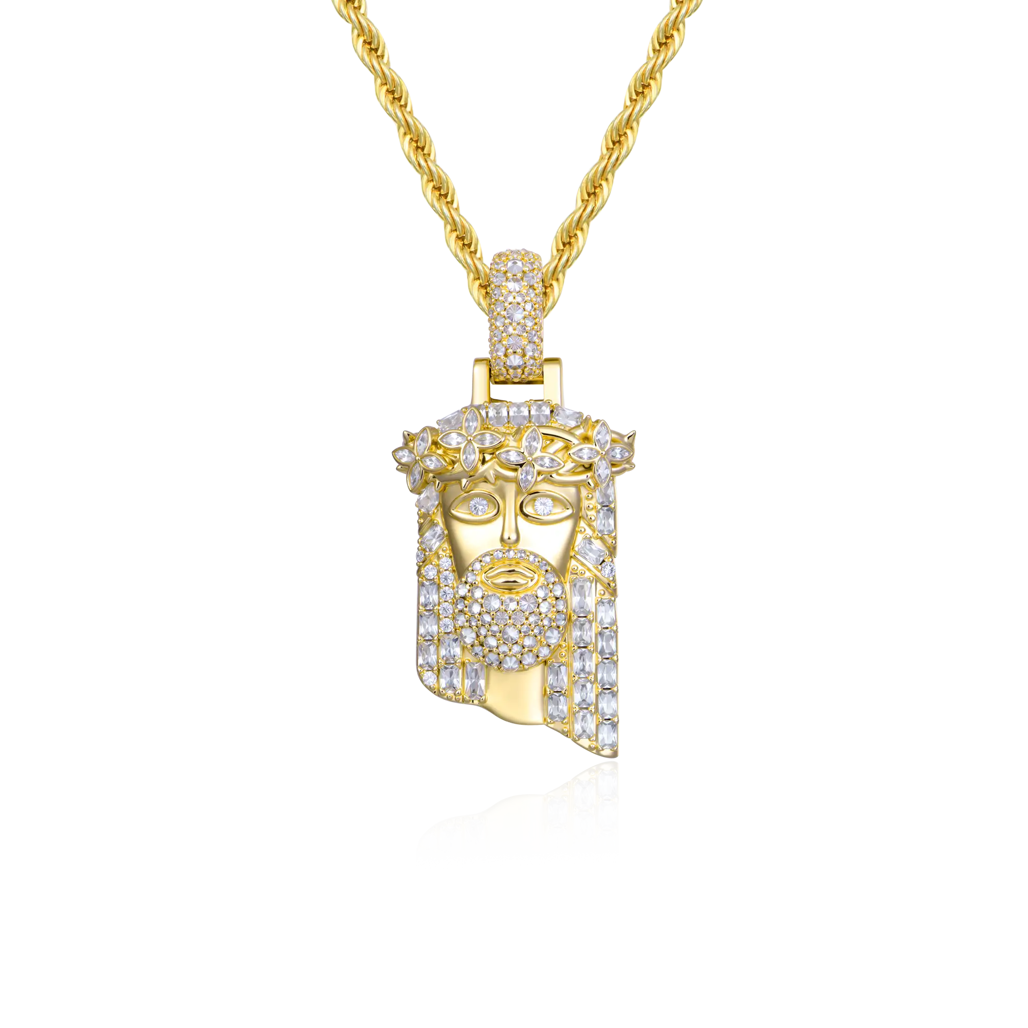 Women's Classic Double-Sided Jesus Pendant