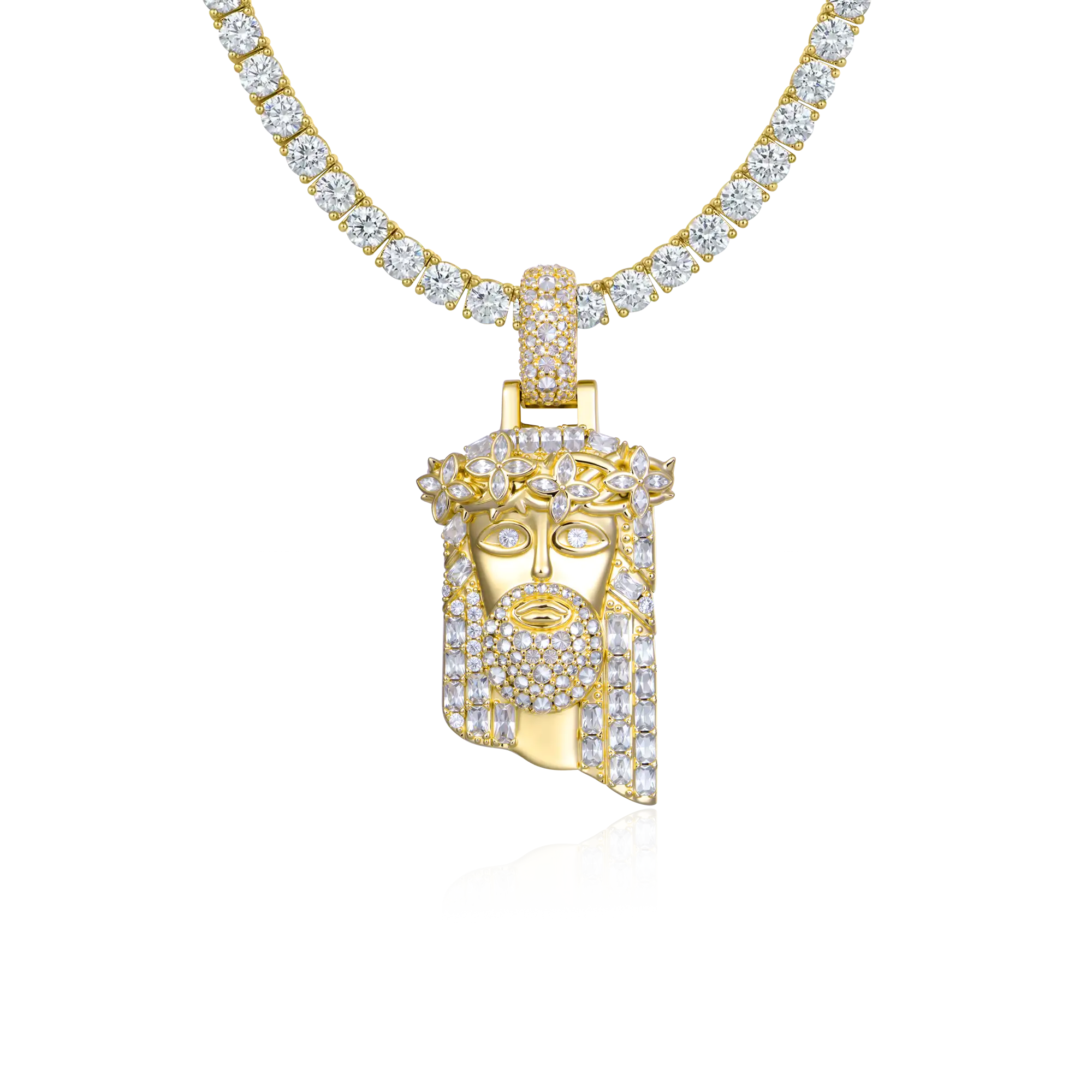 Women's Classic Double-Sided Jesus Pendant