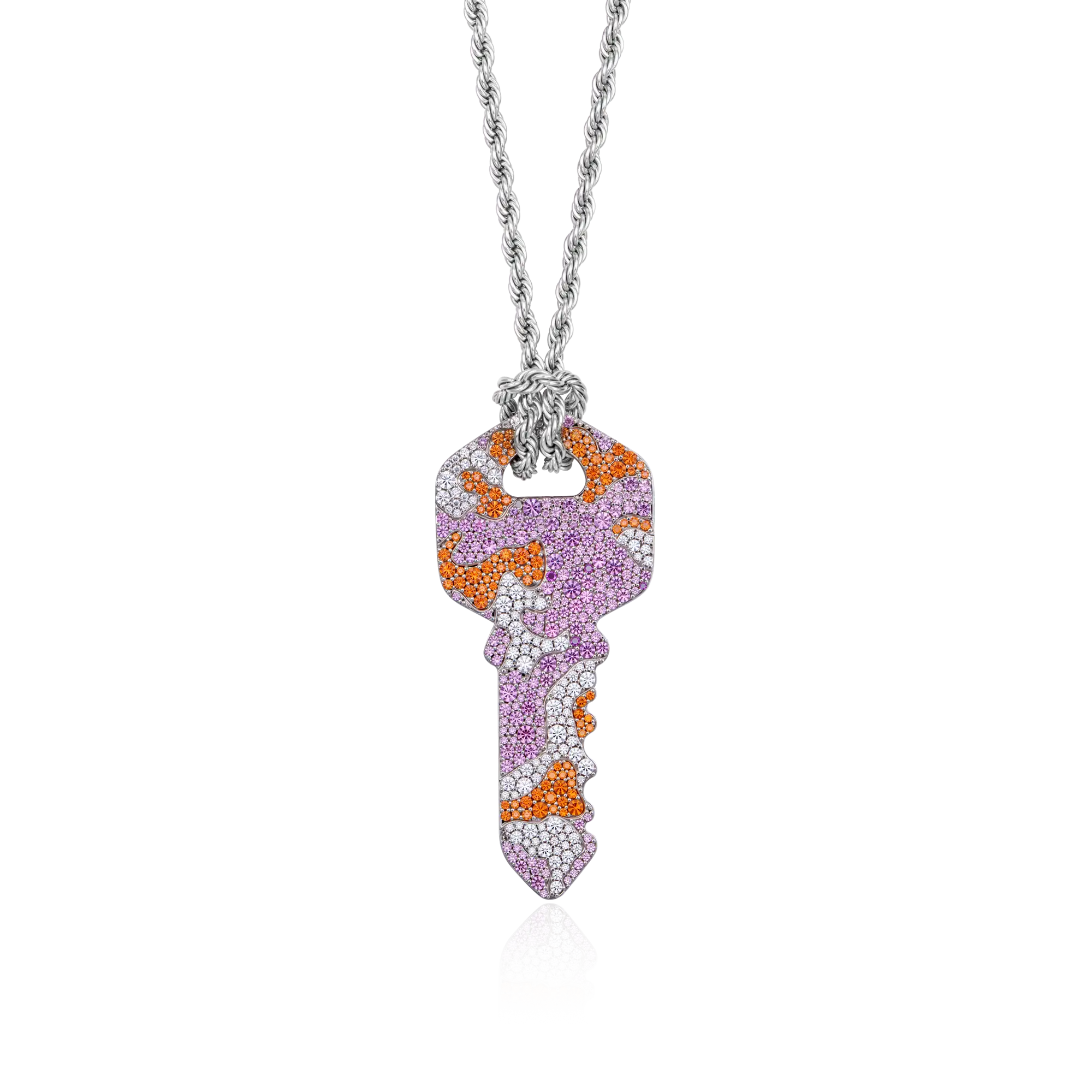 Pendentif Clé Camo - Camo Rose