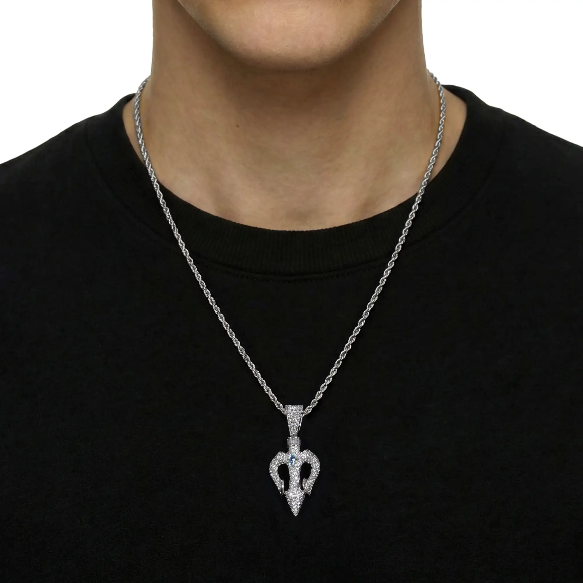 Ocean Sovereign Dual Trident Pendant