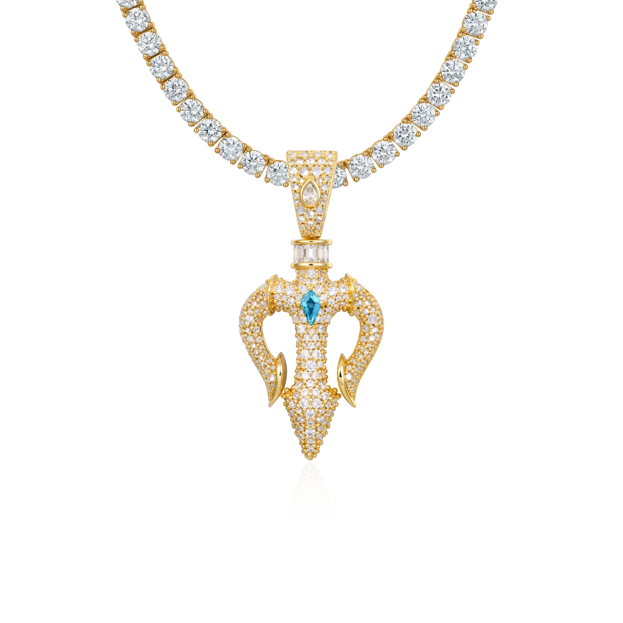 Ocean Sovereign Dual Trident Pendant