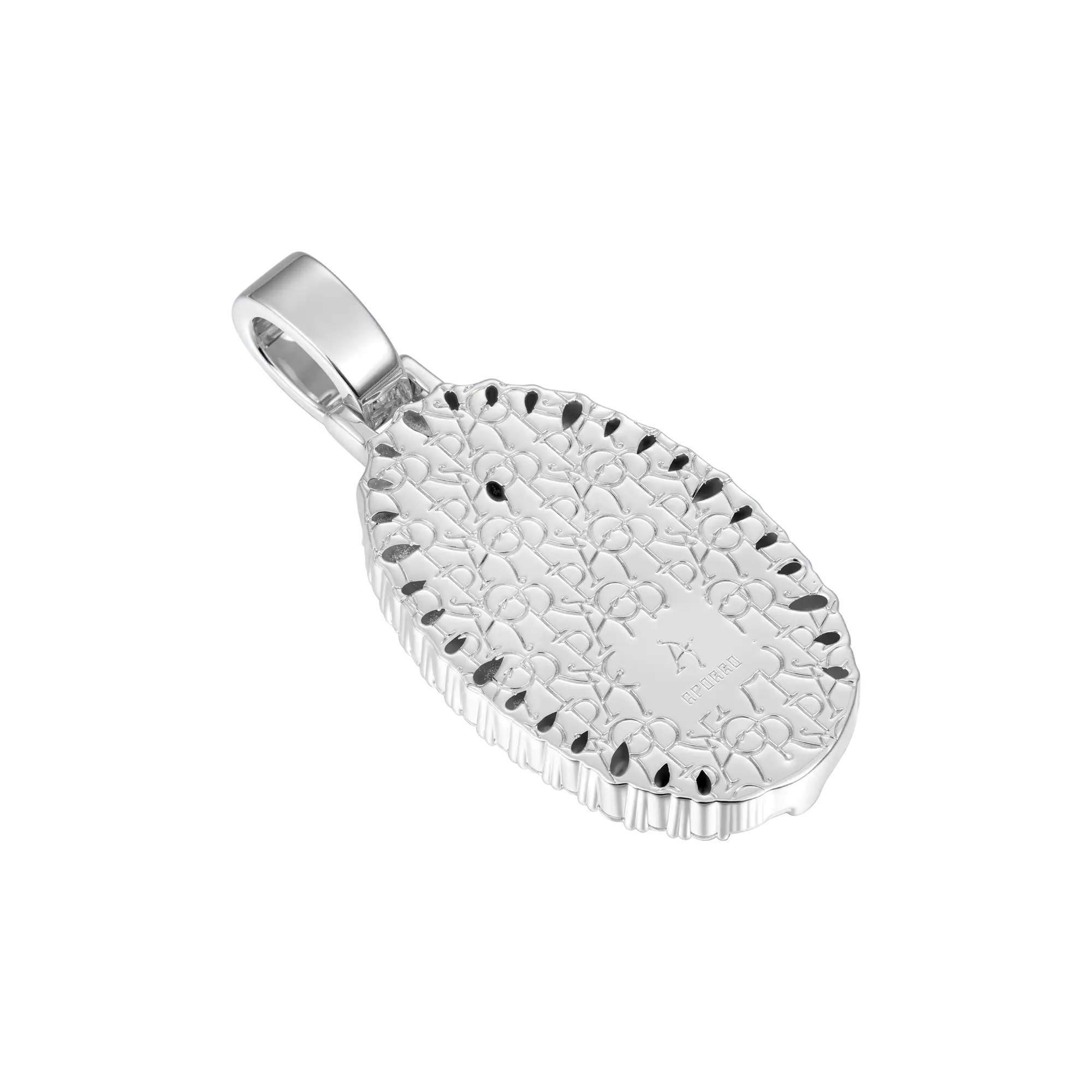 Brilliant Pear Halo Virgin Mary Pendant