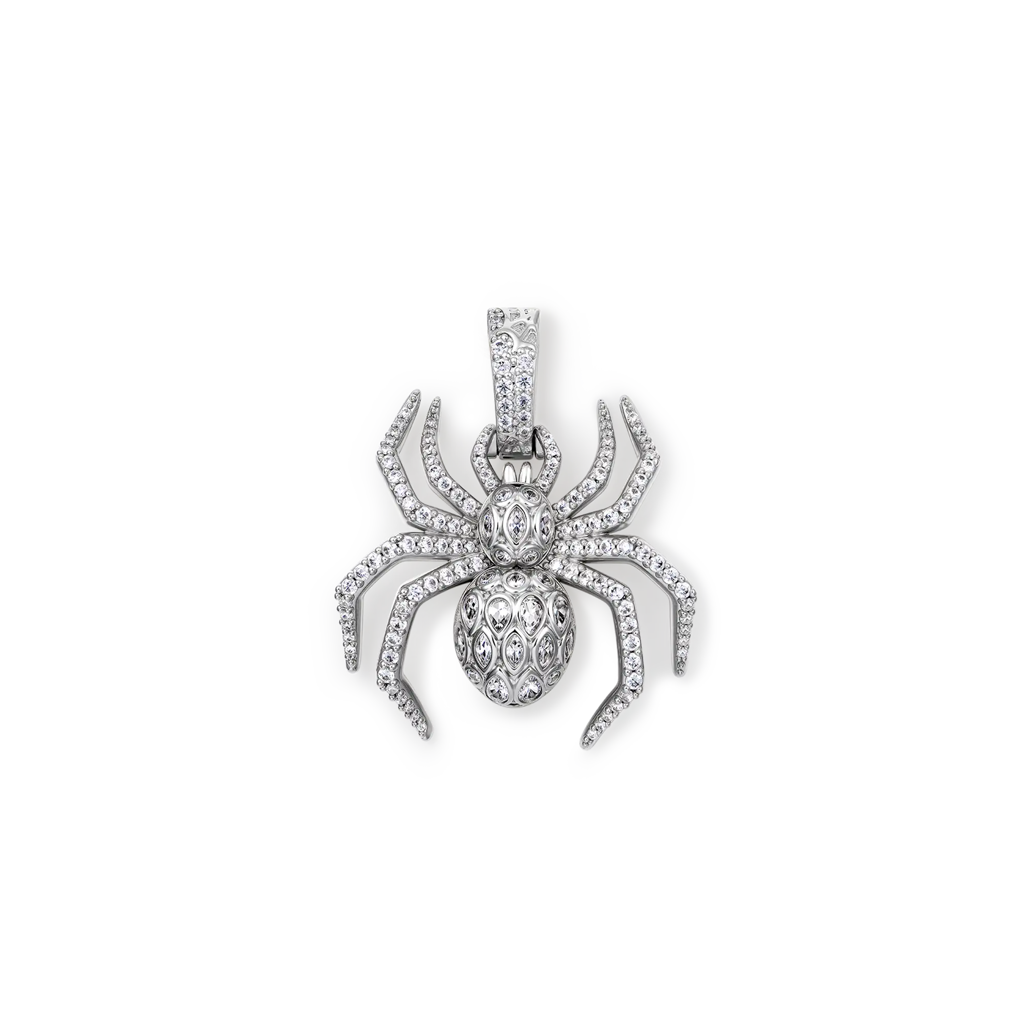 Sparkling 3D Spider Pendant