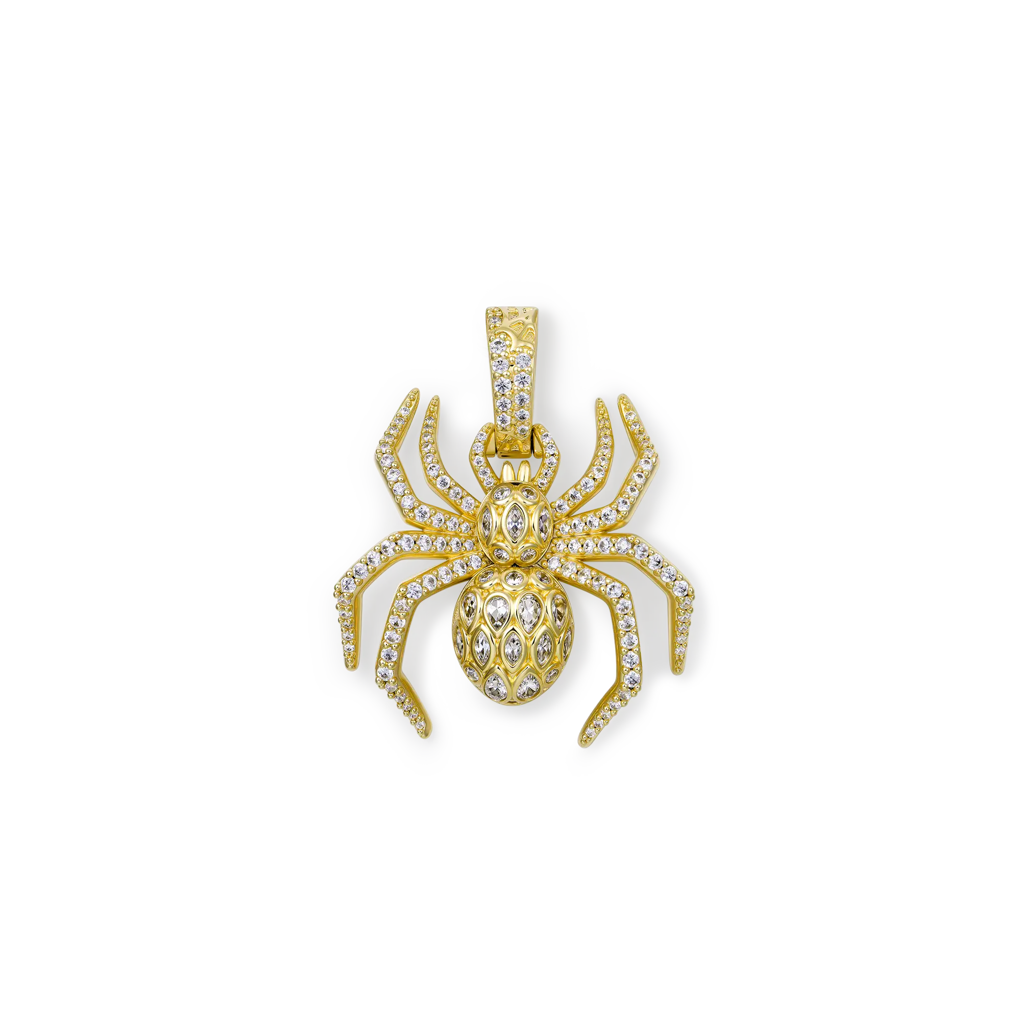 Sparkling 3D Spider Pendant