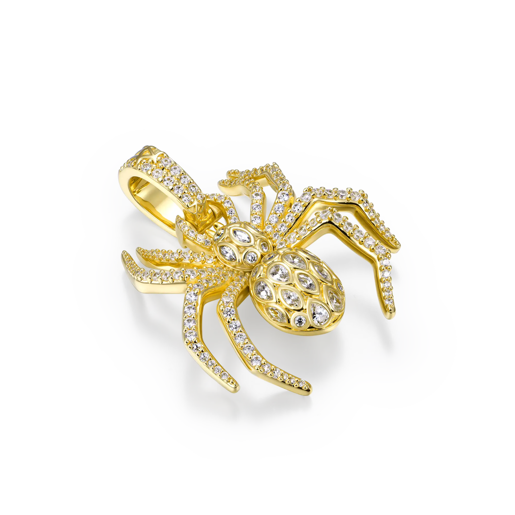 Sparkling 3D Spider Pendant