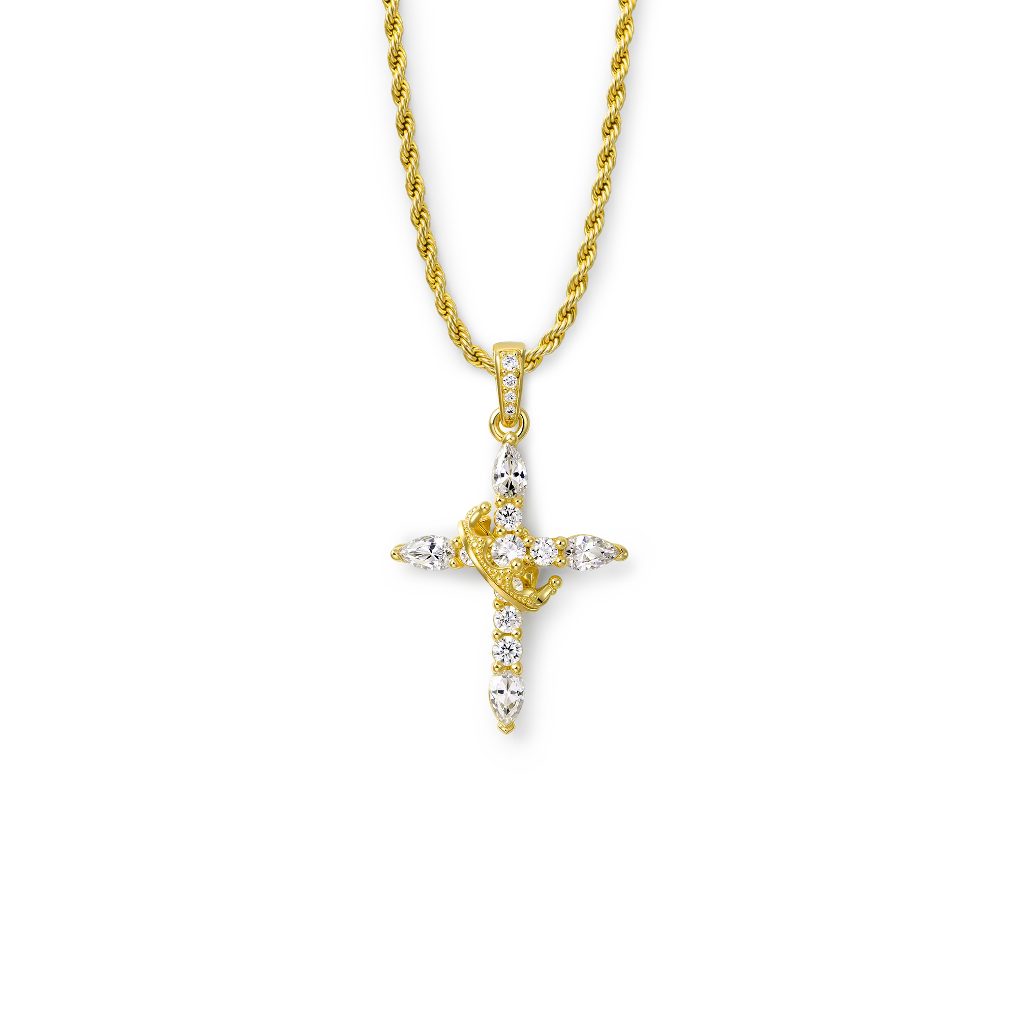 Crowned Sacred Cross Pendant