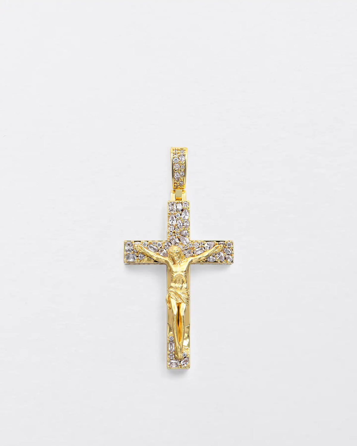 Fancy-Cut Jesus Cross Pendant