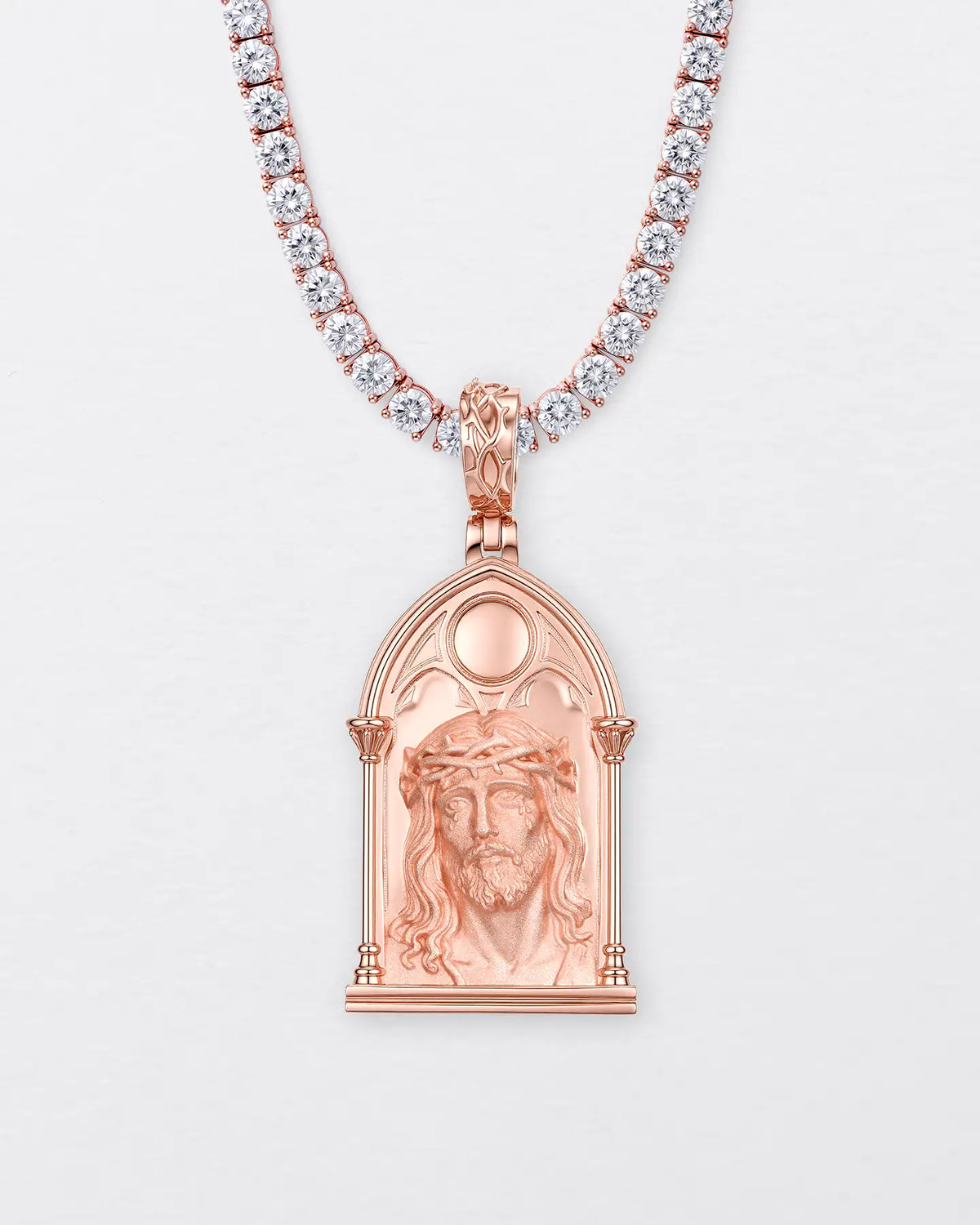 Gothic Window Jesus Pendant