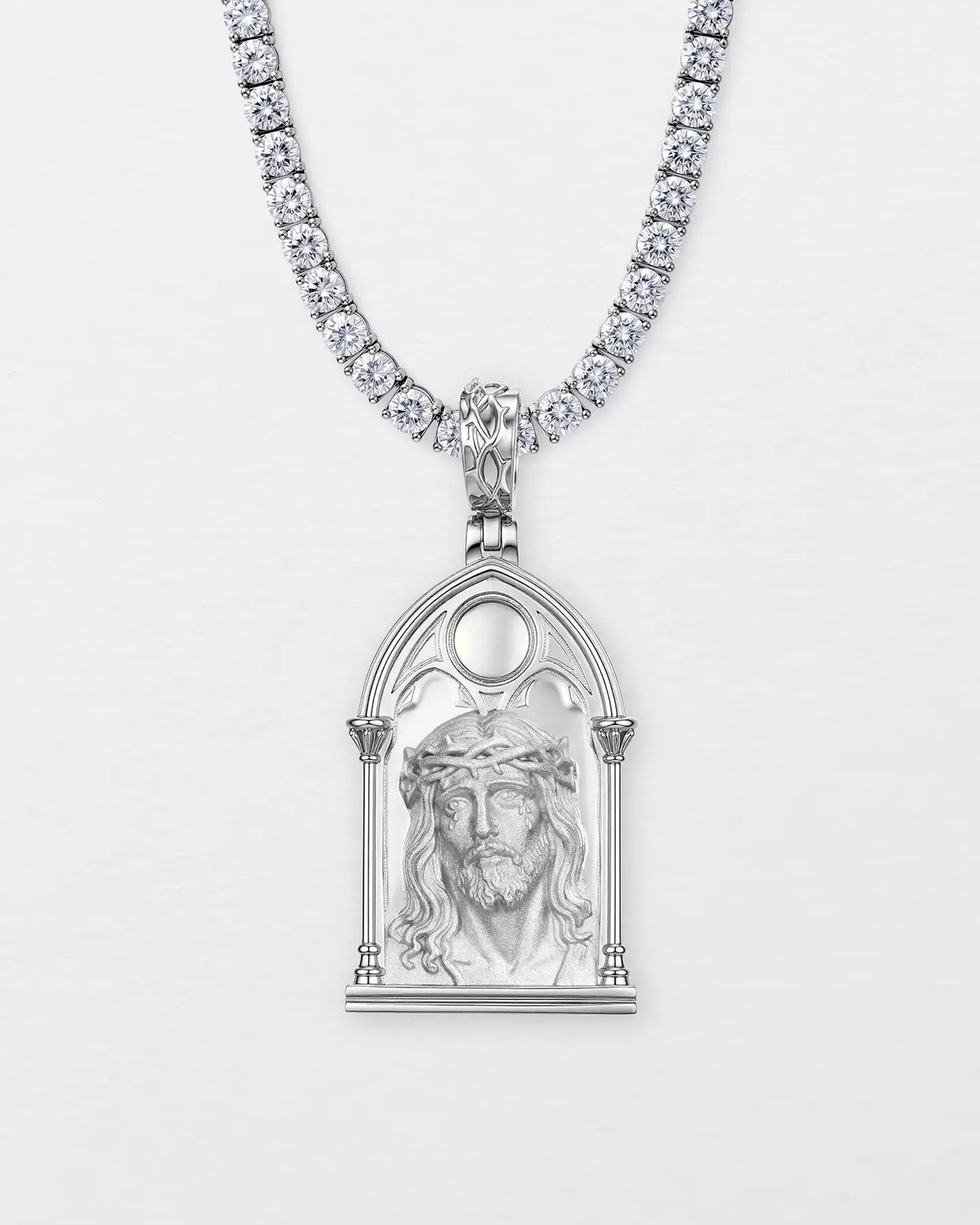 Gothic Window Jesus Pendant