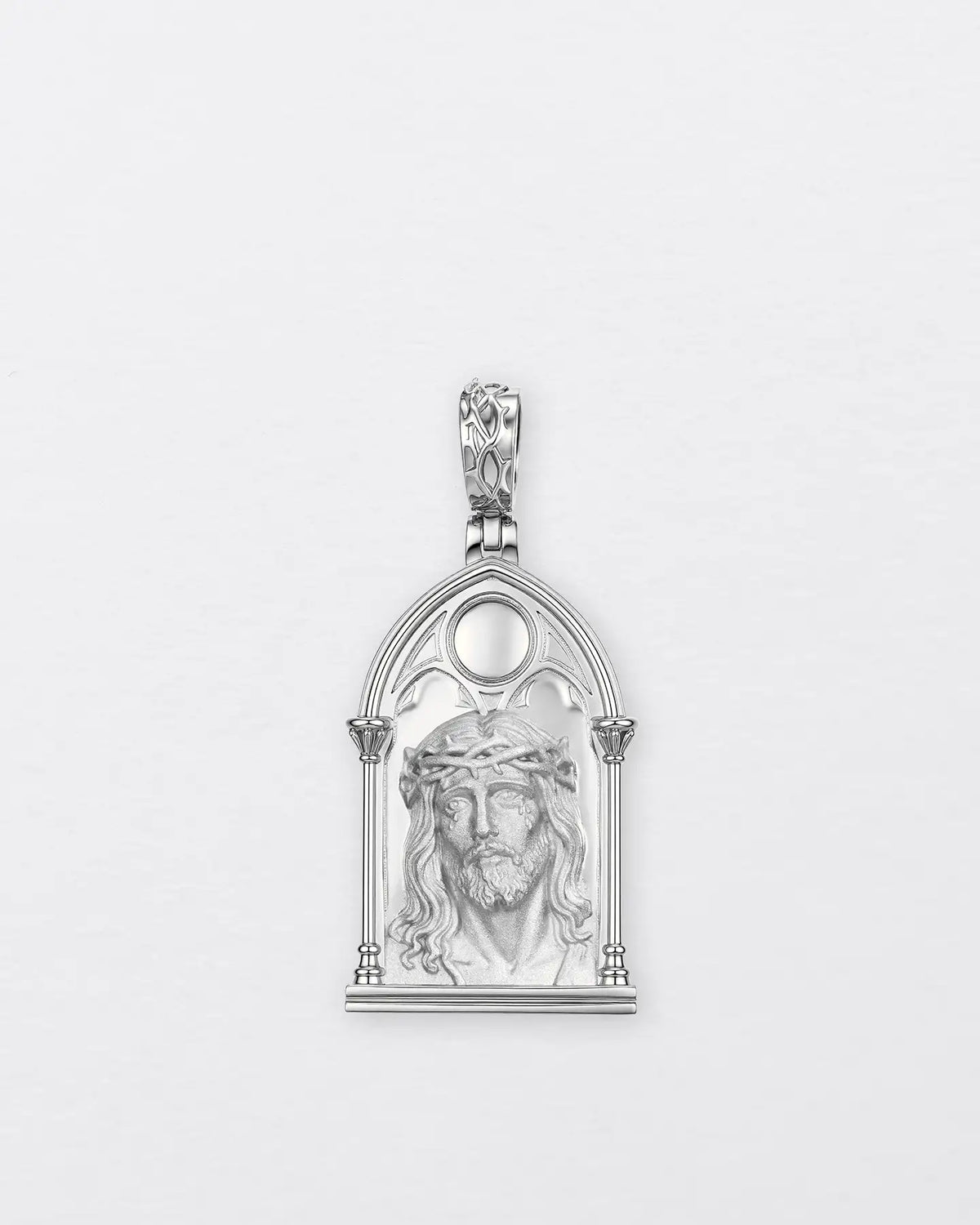 Gothic Window Jesus Pendant