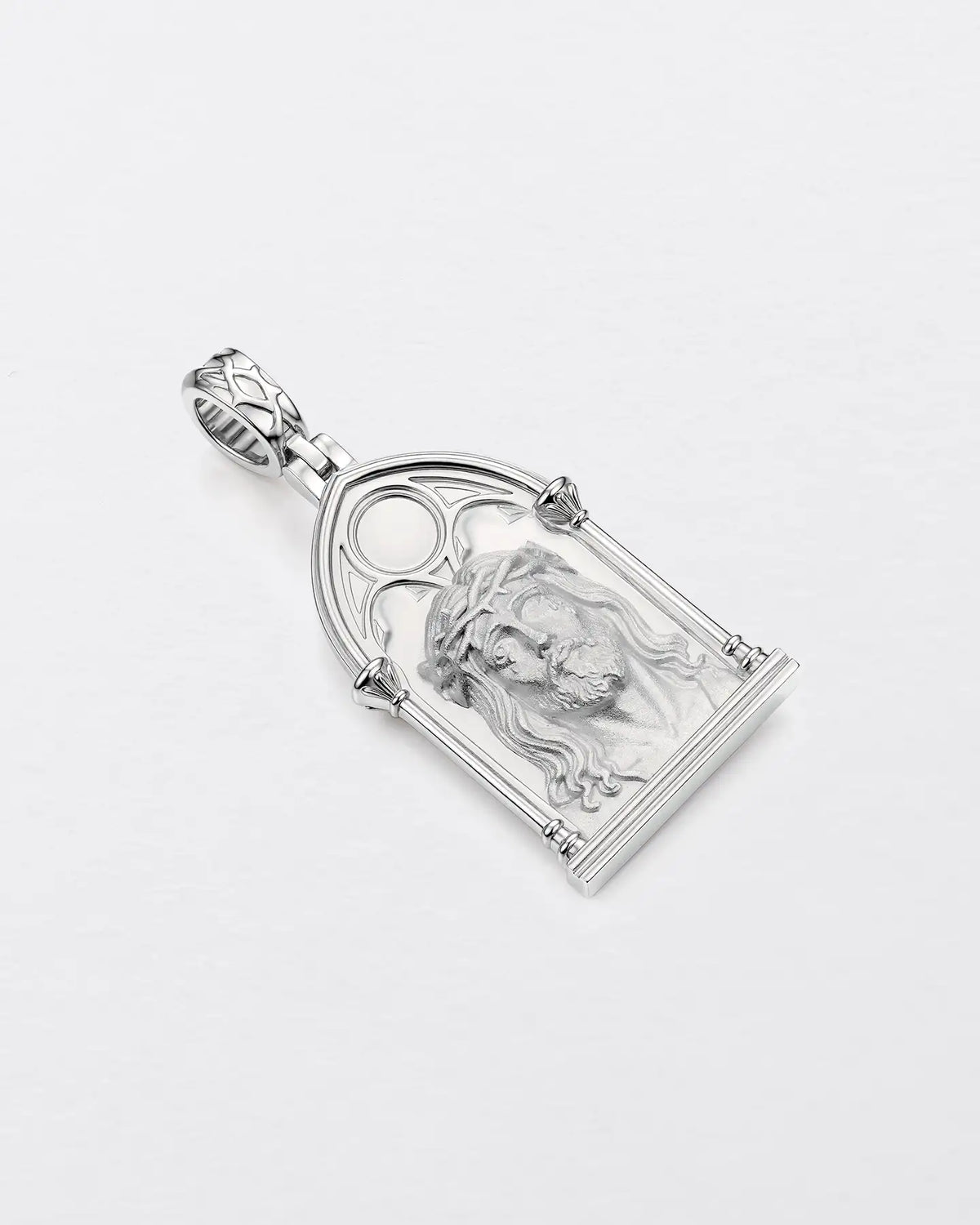 Gothic Window Jesus Pendant