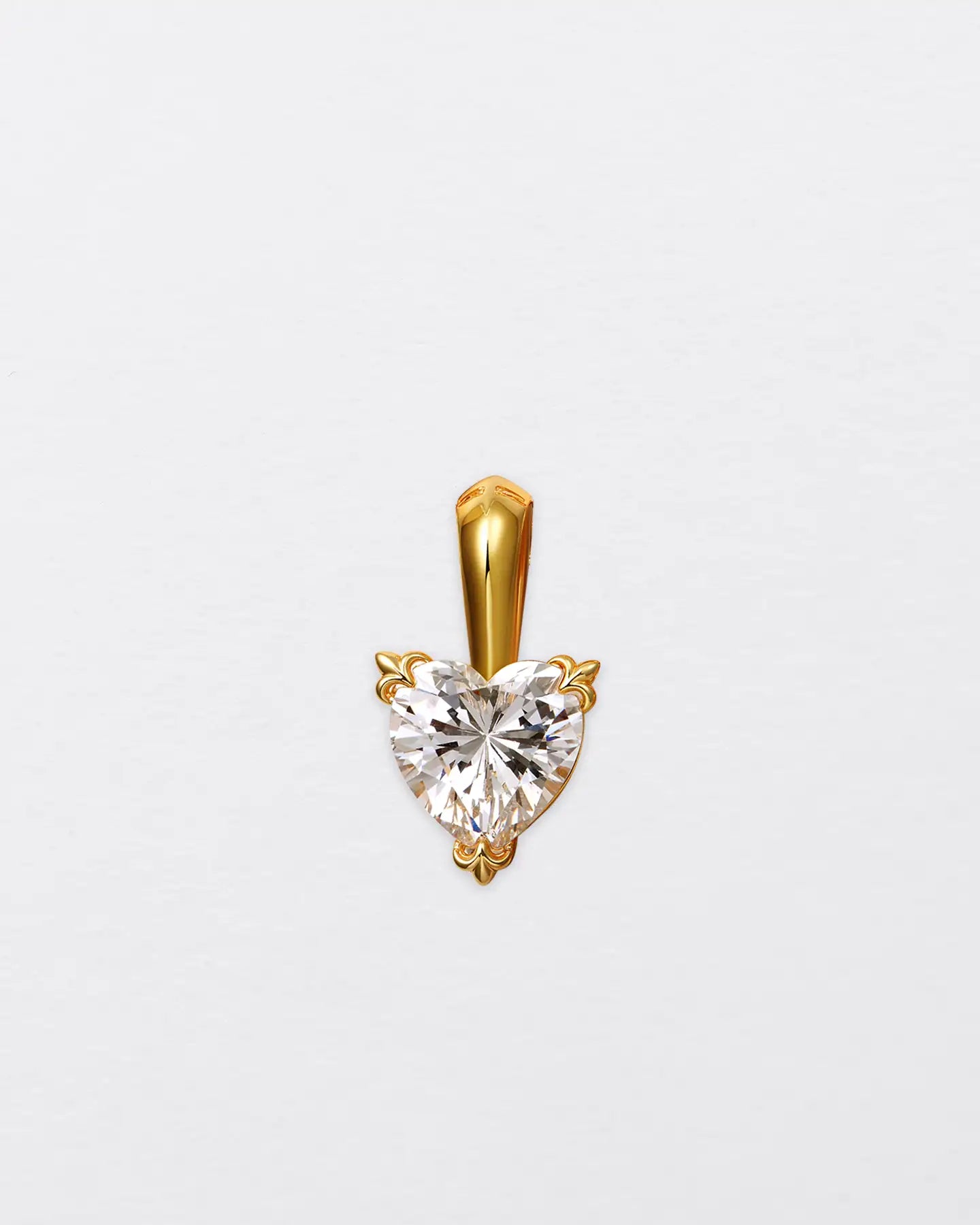 22K Heart-Shaped Cut Pendant