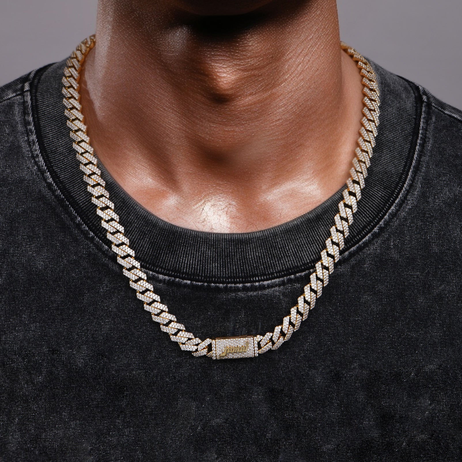 Round Cut Prong Cuban Link Chain - 10mm