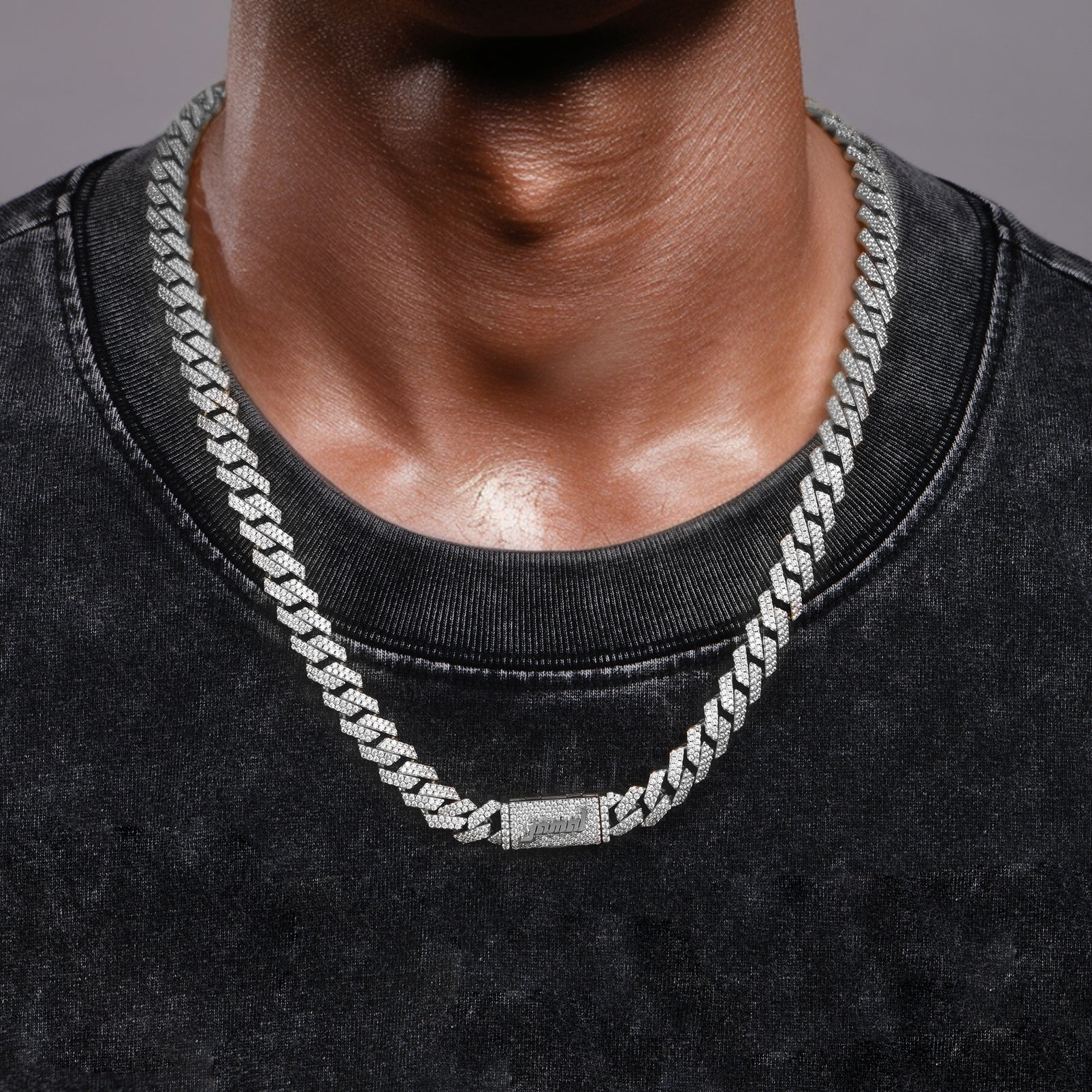 Round Cut Prong Cuban Link Chain - 10mm