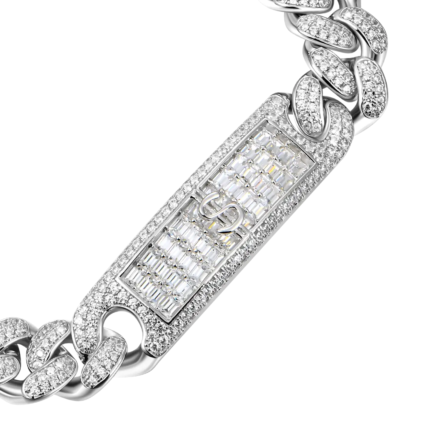 12mm -Eisname benutzerdefiniertes kubanisches Armband