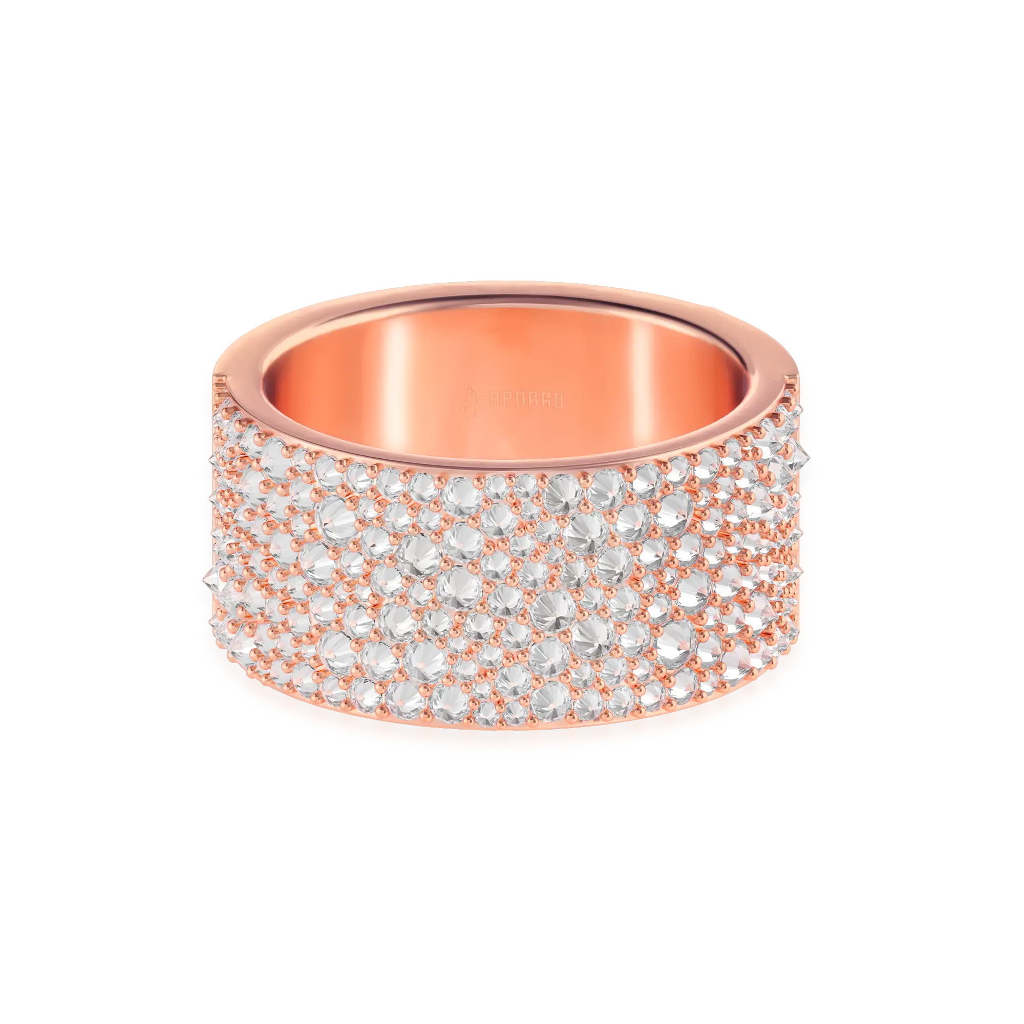Moissanite Reverse Set Diamond Band Ring