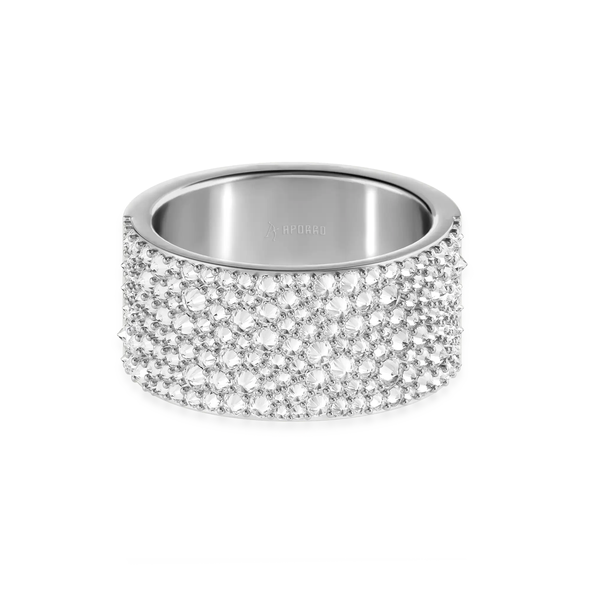 Moissanite Reverse Set Diamond Band Ring