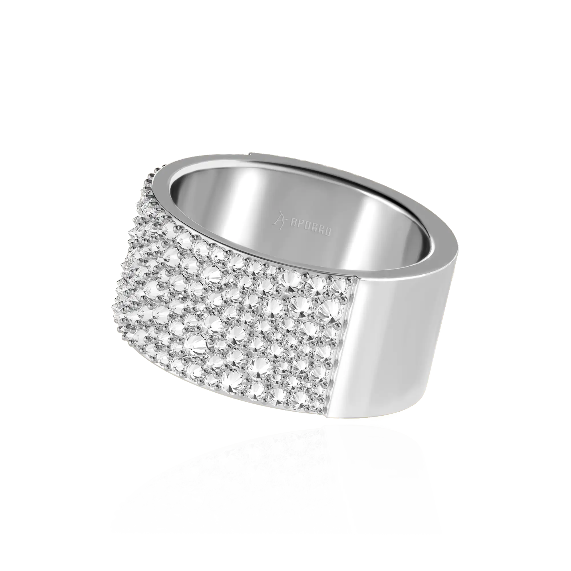 Moissanite Reverse Set Diamond Band Ring