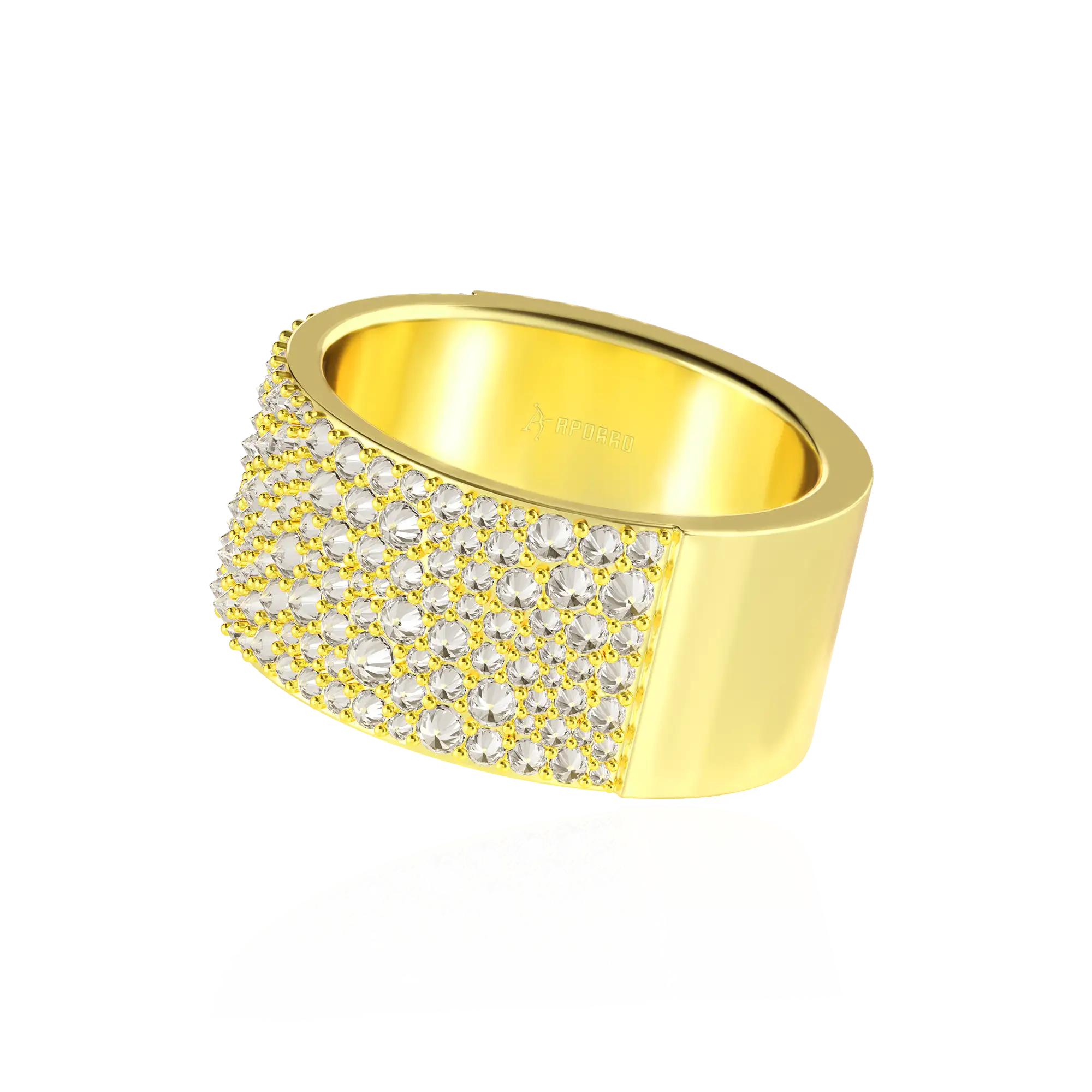 Moissanite Reverse Set Diamond Band Ring