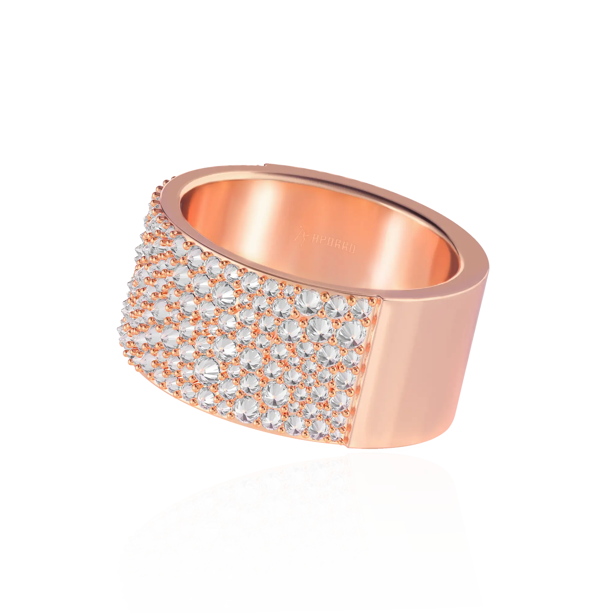 Moissanite Reverse Set Diamond Band Ring