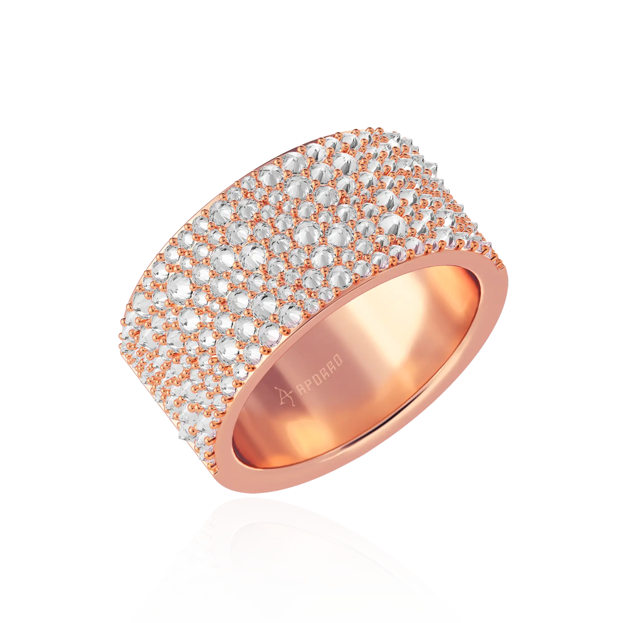 Moissanite Reverse Set Diamond Band Ring