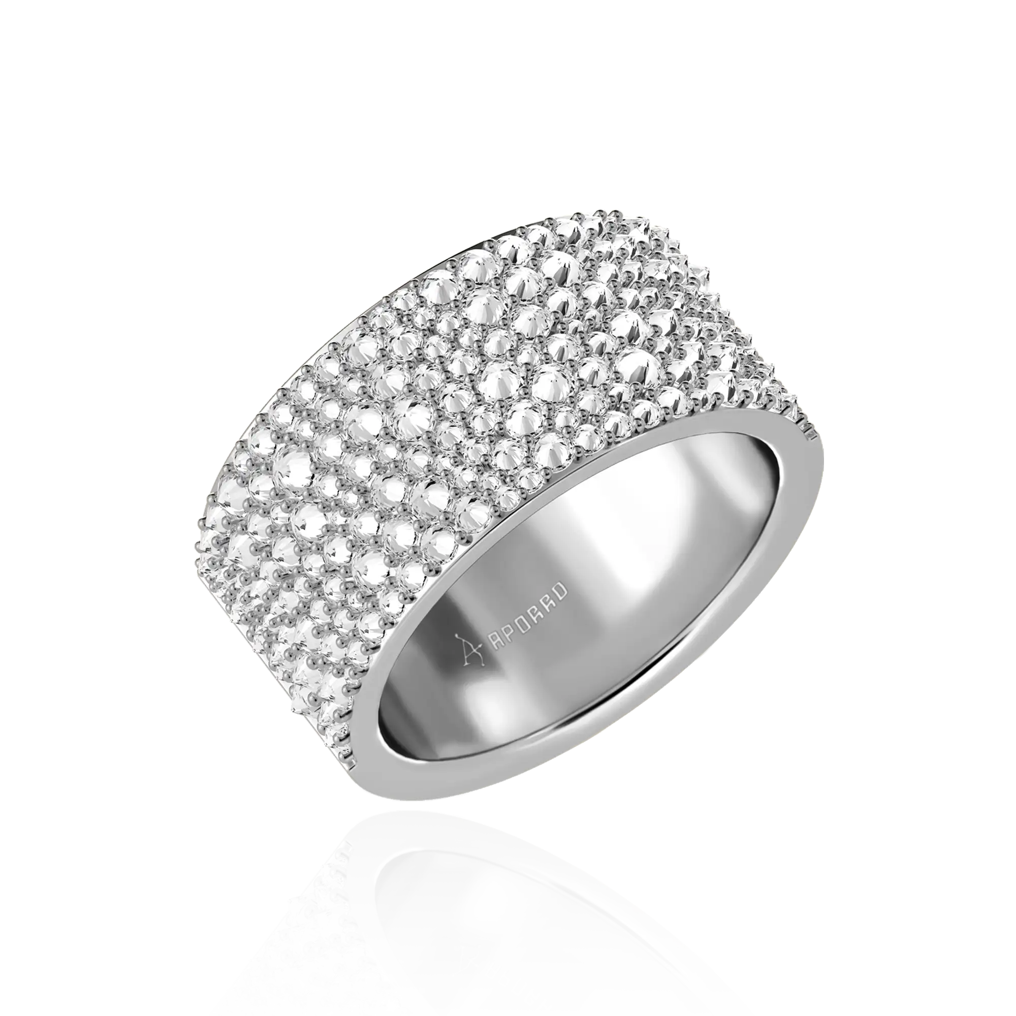 Moissanite Reverse Set Diamond Band Ring