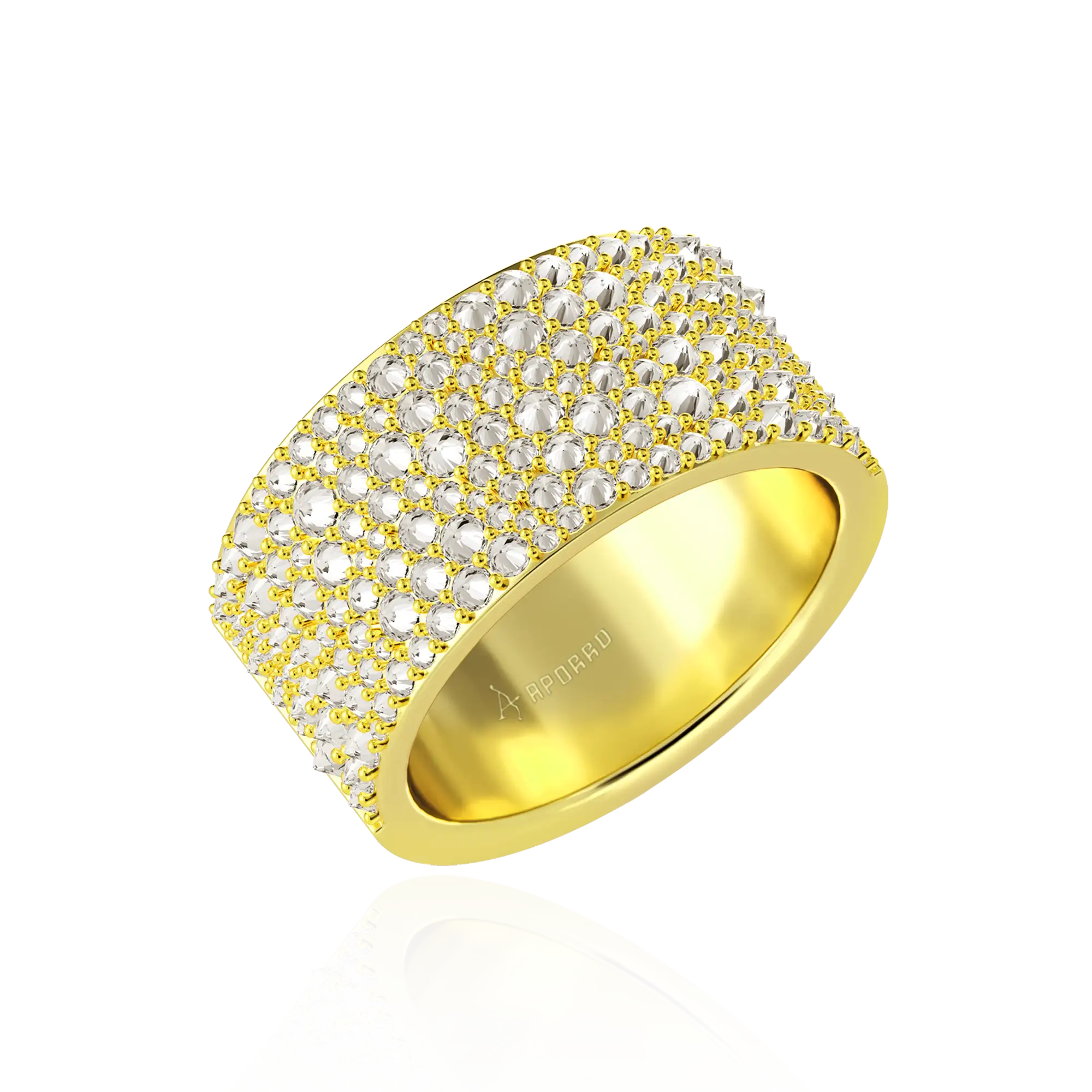 Moissanite Reverse Set Diamond Band Ring