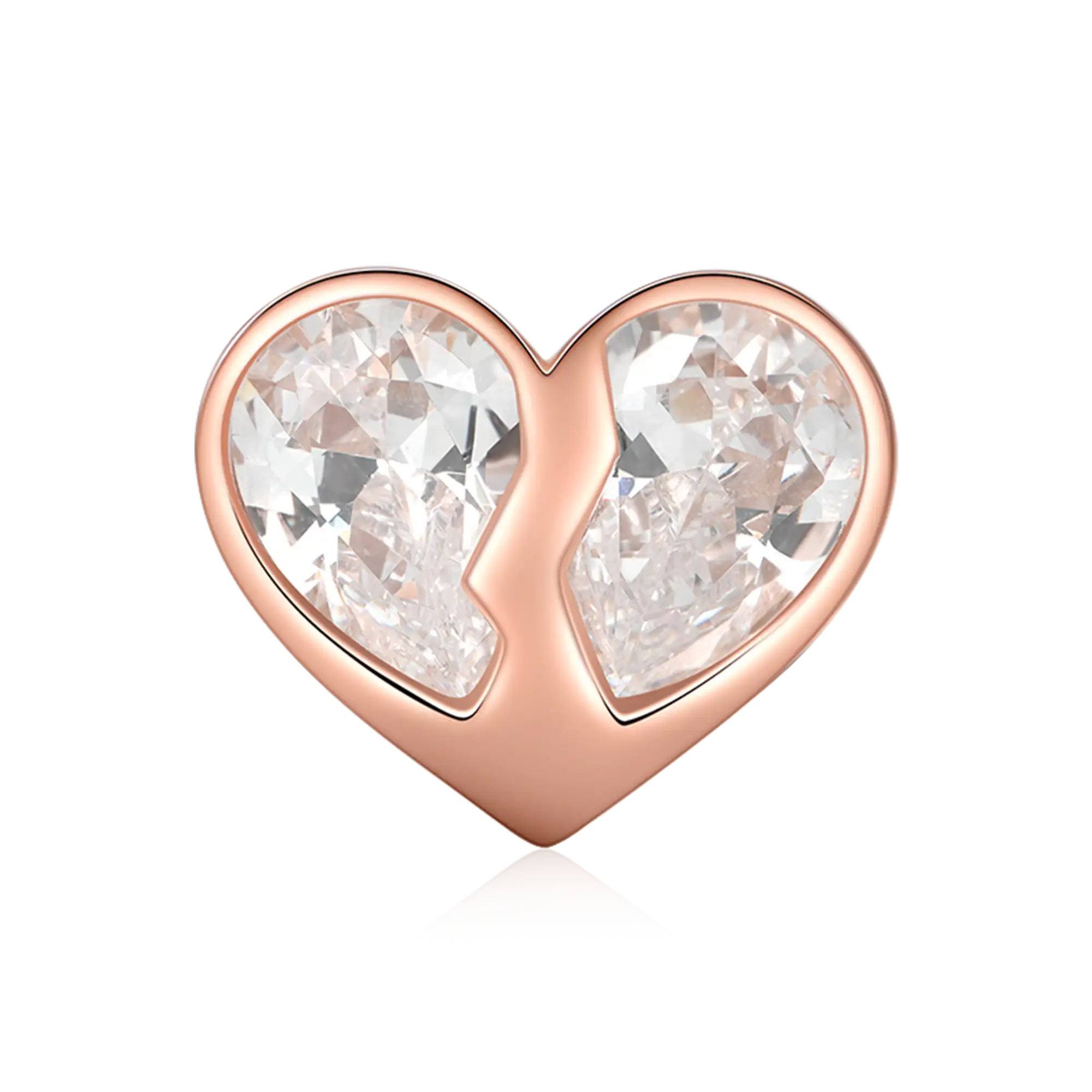 Corazones radiantes entrelazados anillo