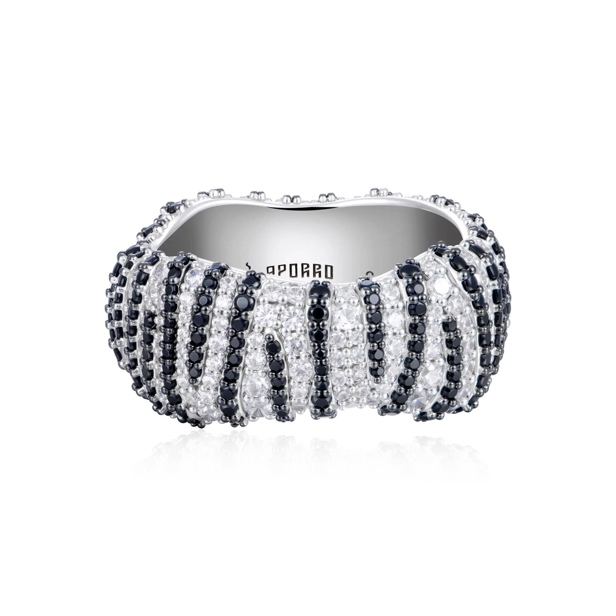 Black & White Striped Ring