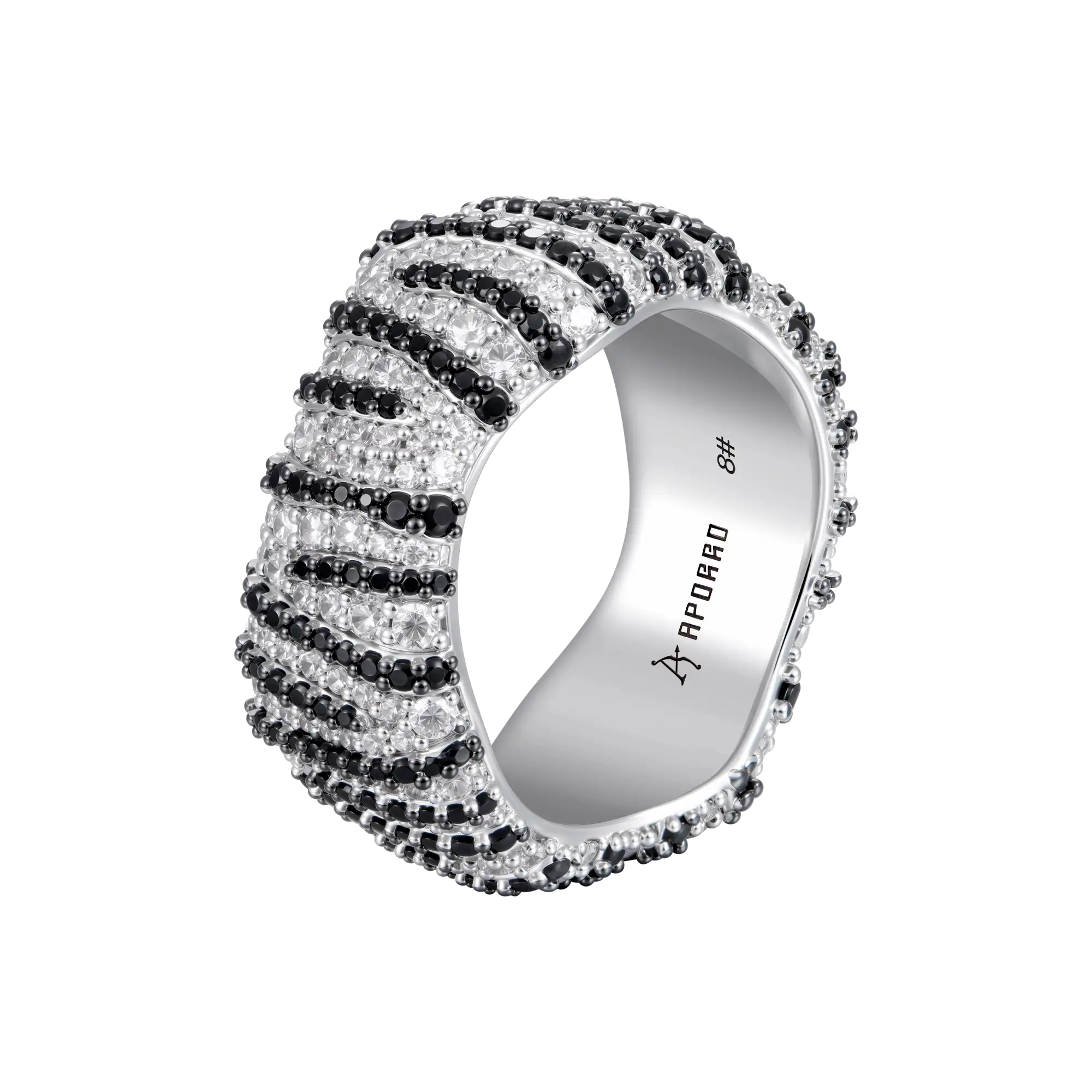 Black & White Striped Ring