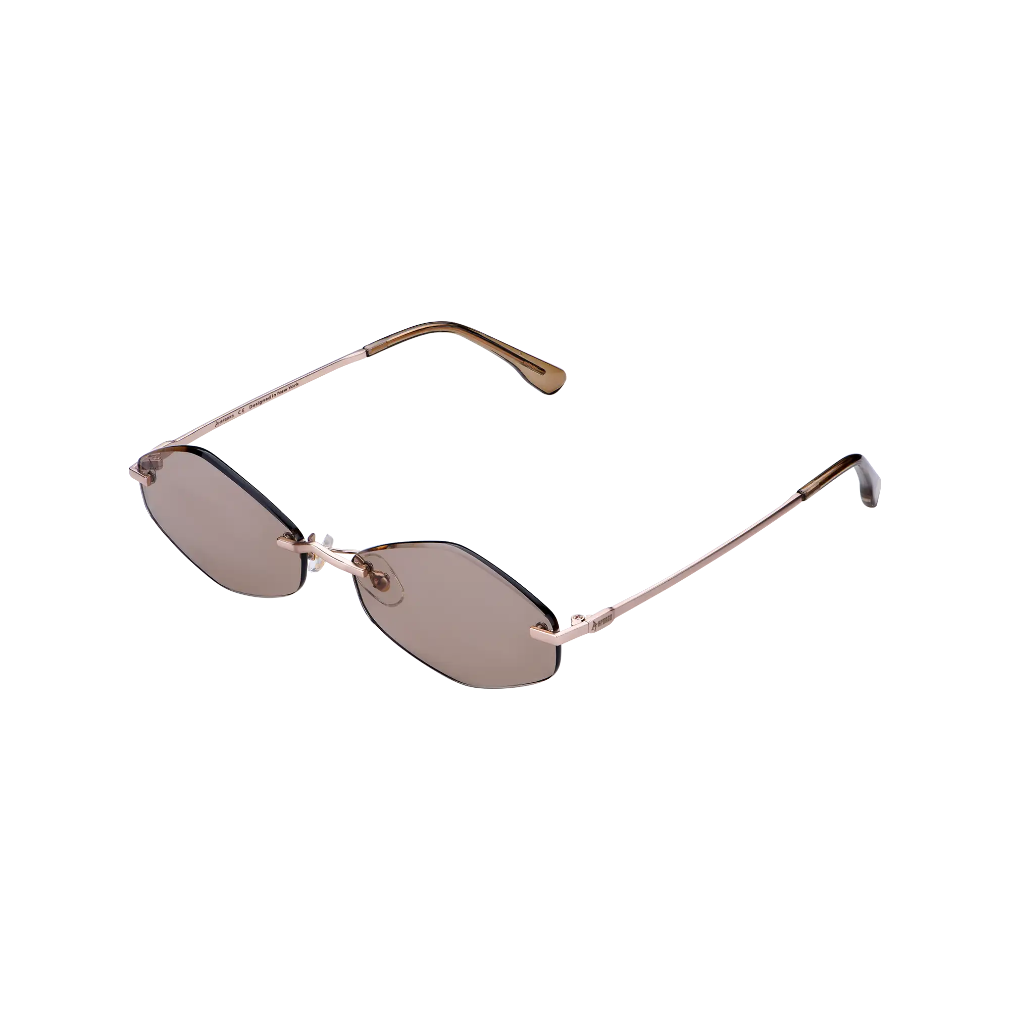 Aporro Olive Glint occhiali da sole + custodia in pelle