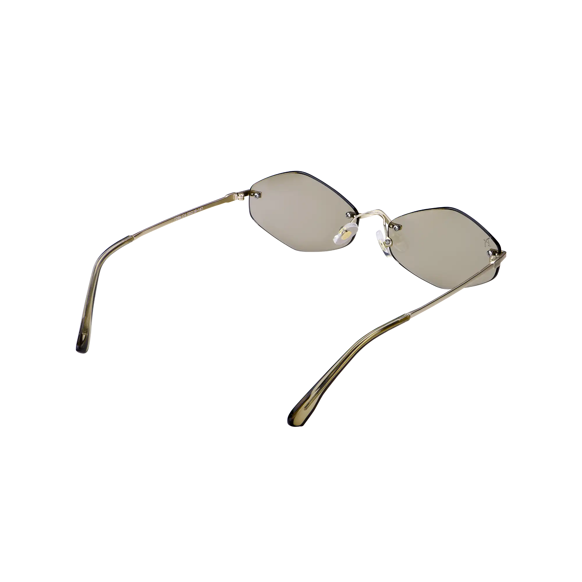 Aporro Olive Glint occhiali da sole + custodia in pelle
