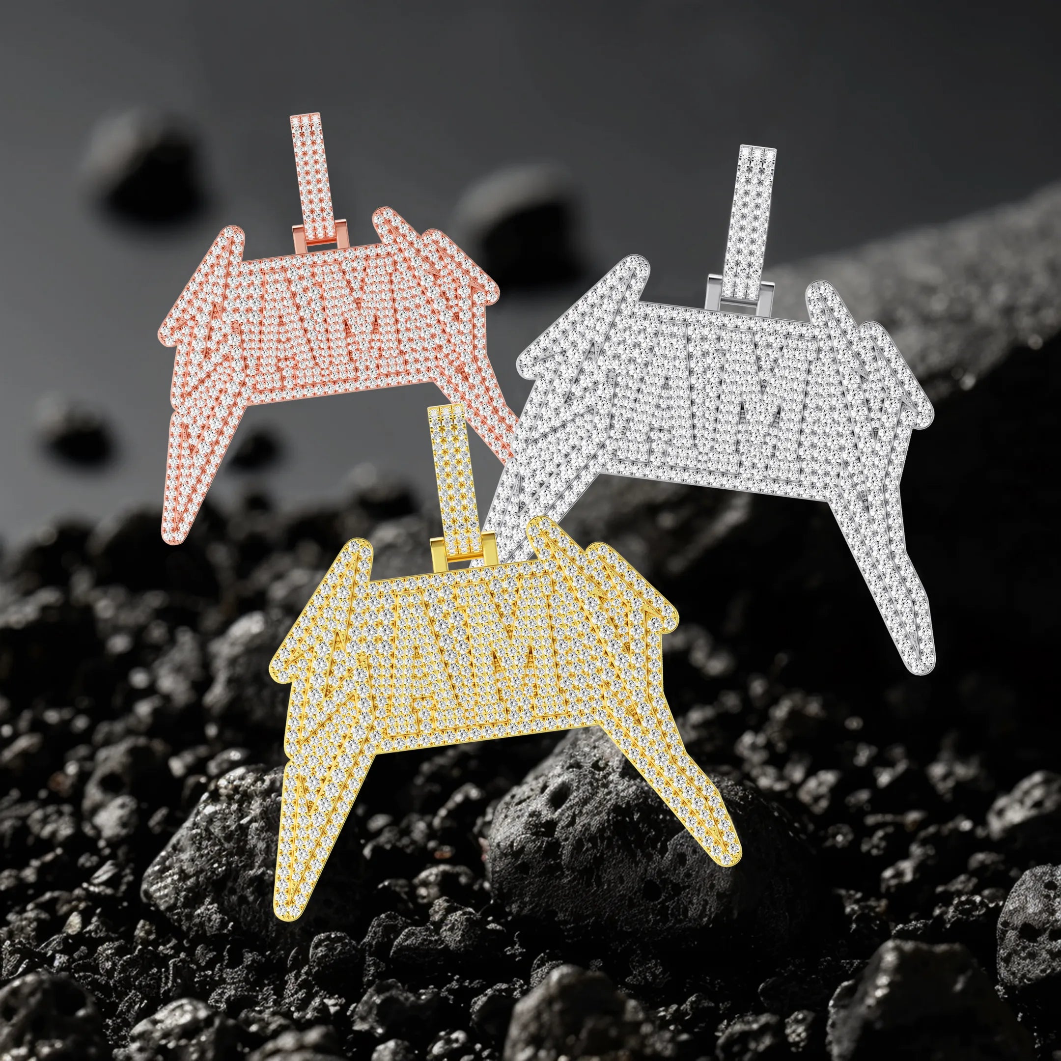 Custom Lightning Font Pendant