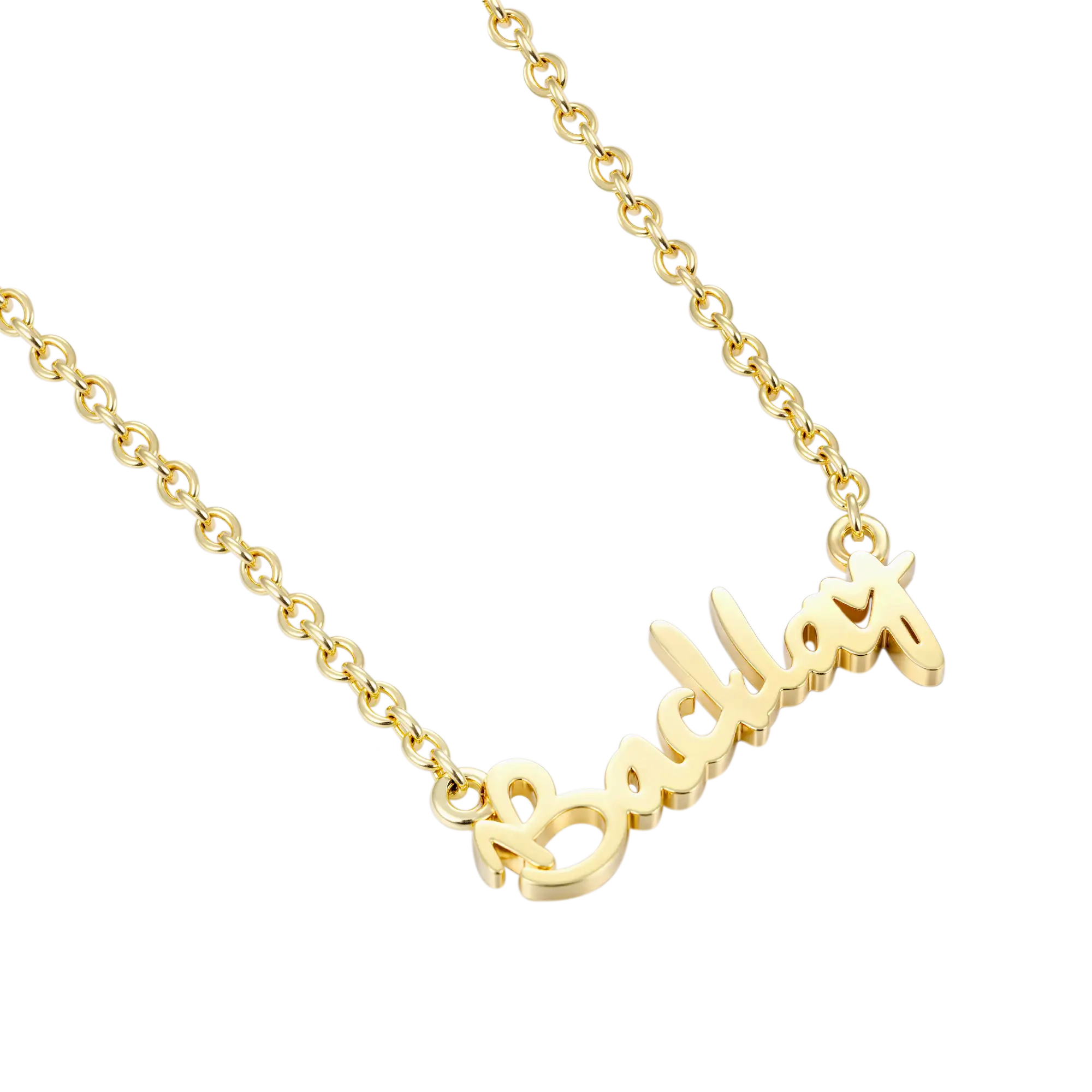 Custom Old English & Manta Name Necklace Set