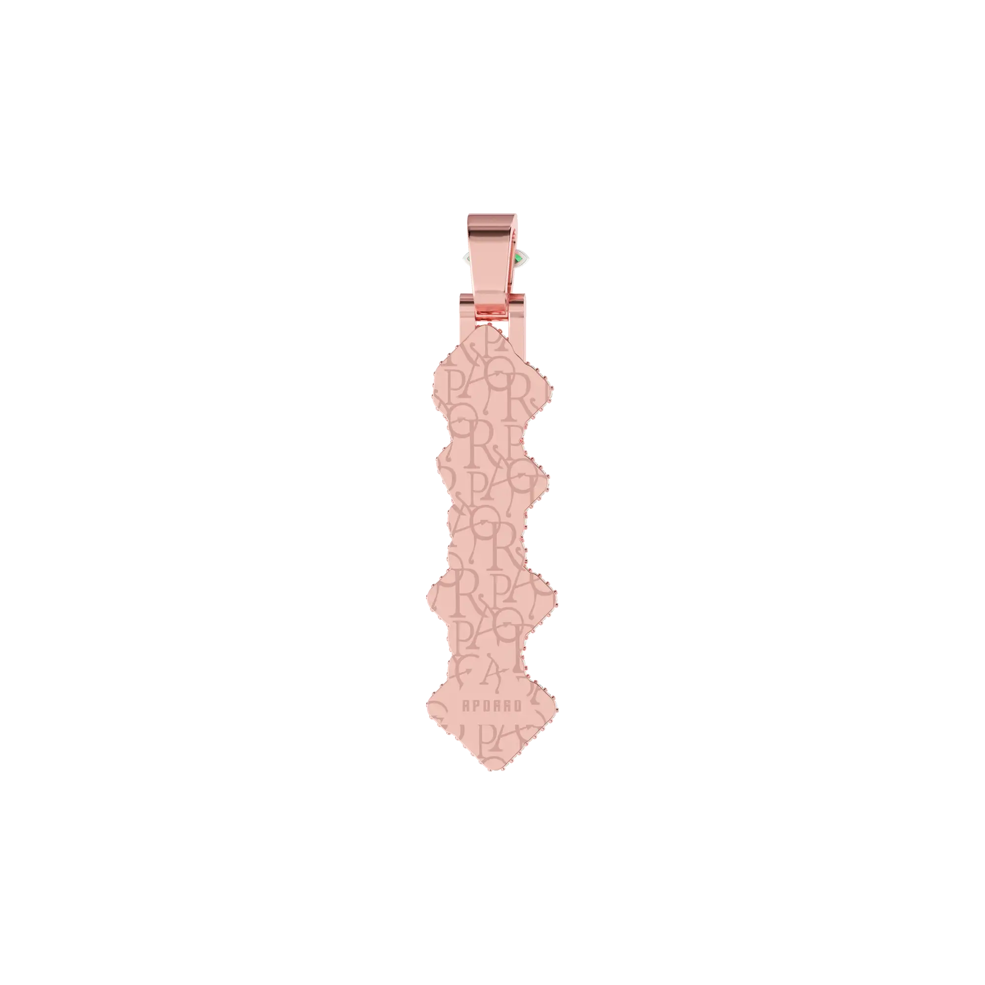 Custom 3D Four-Leaf Clover Font Pendant