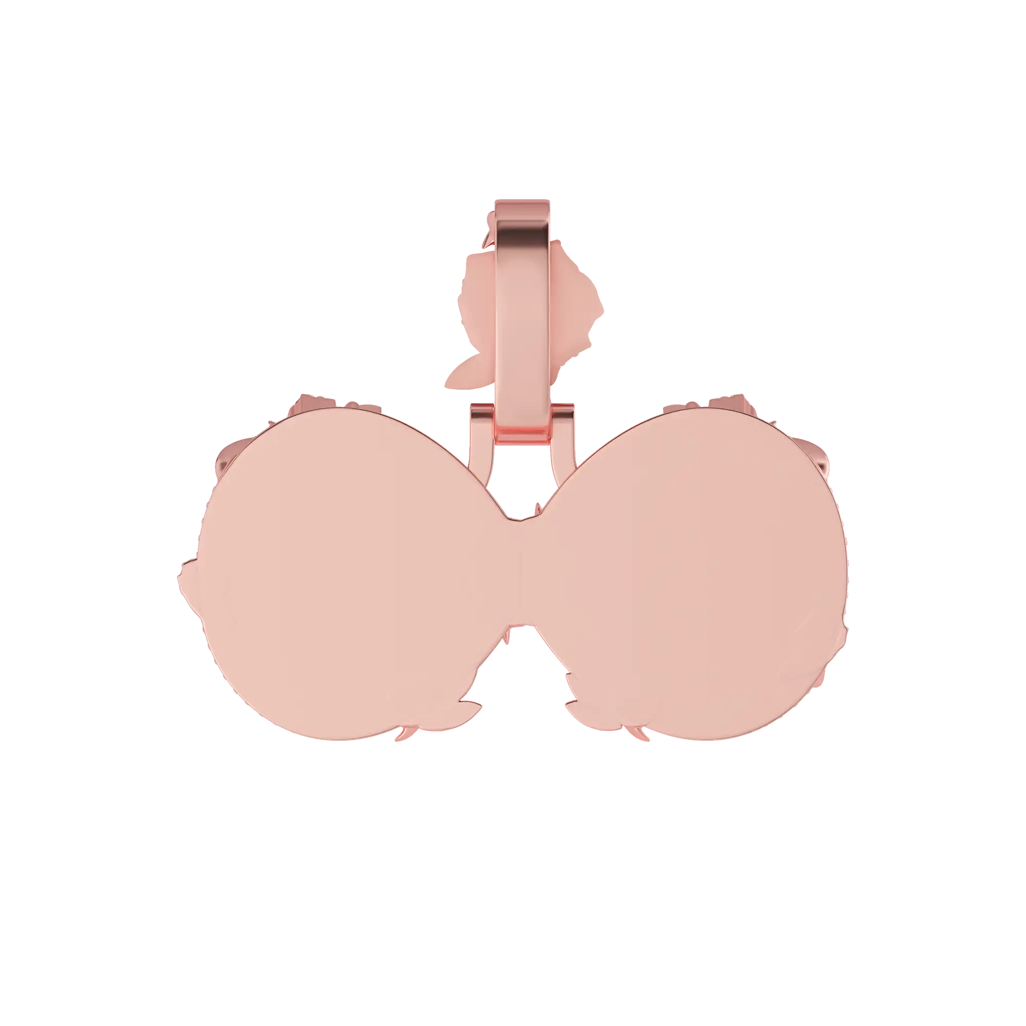 Custom Rose Infinity Frame Pendant-51mm