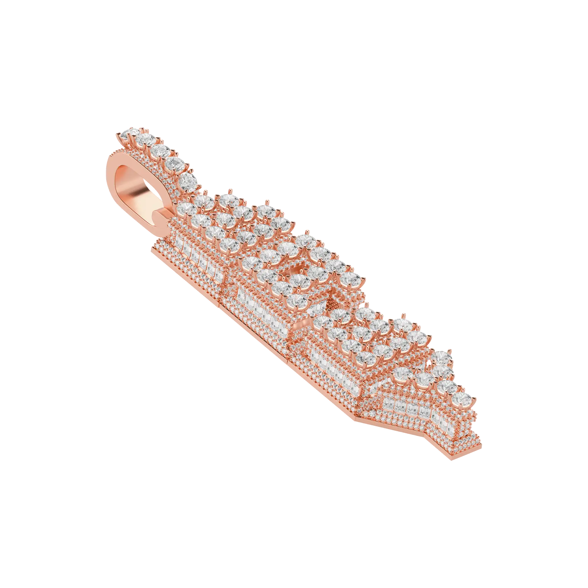 Custom Radiant Layers Vertical Letter Pendant