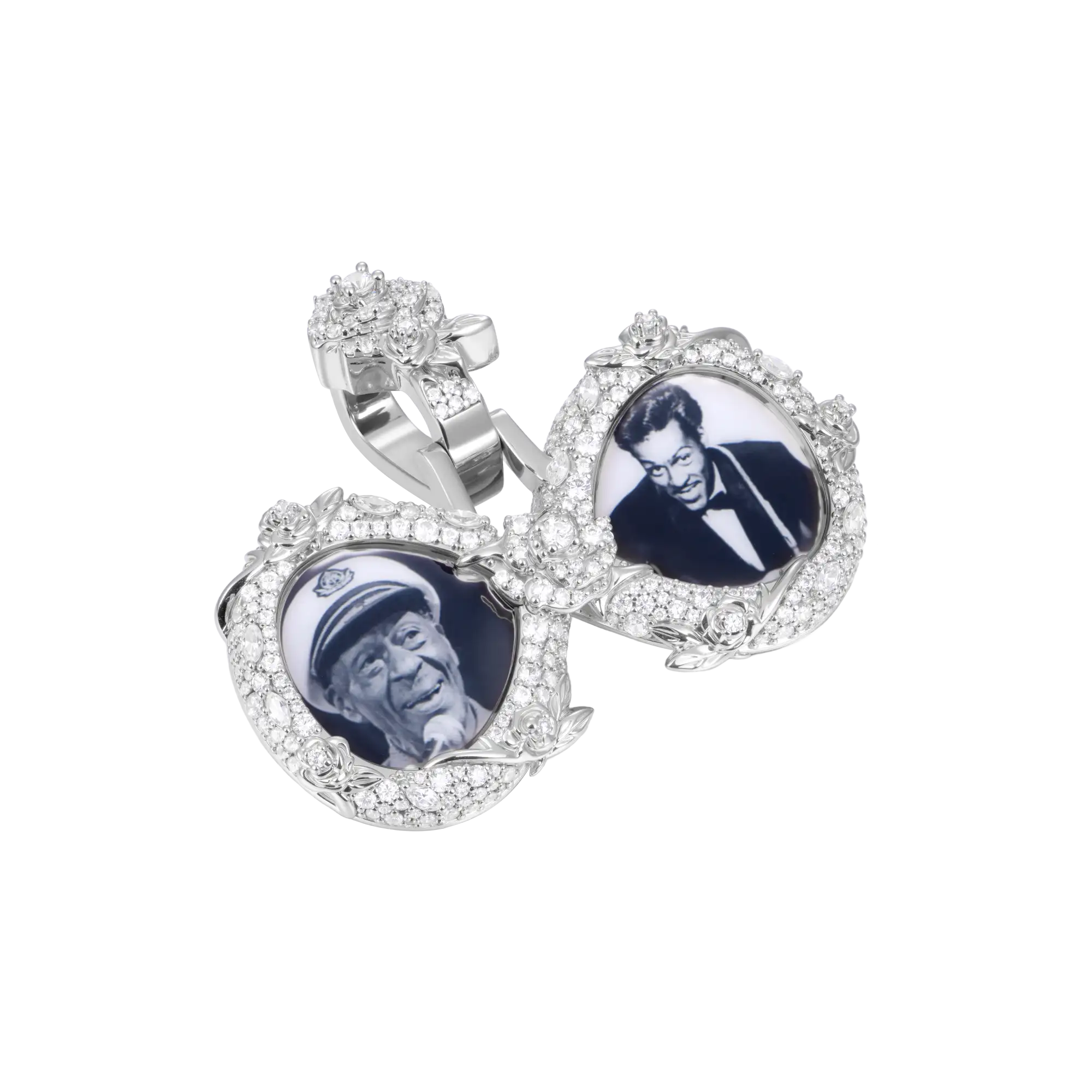 Custom Rose Infinity Frame Pendant-51mm