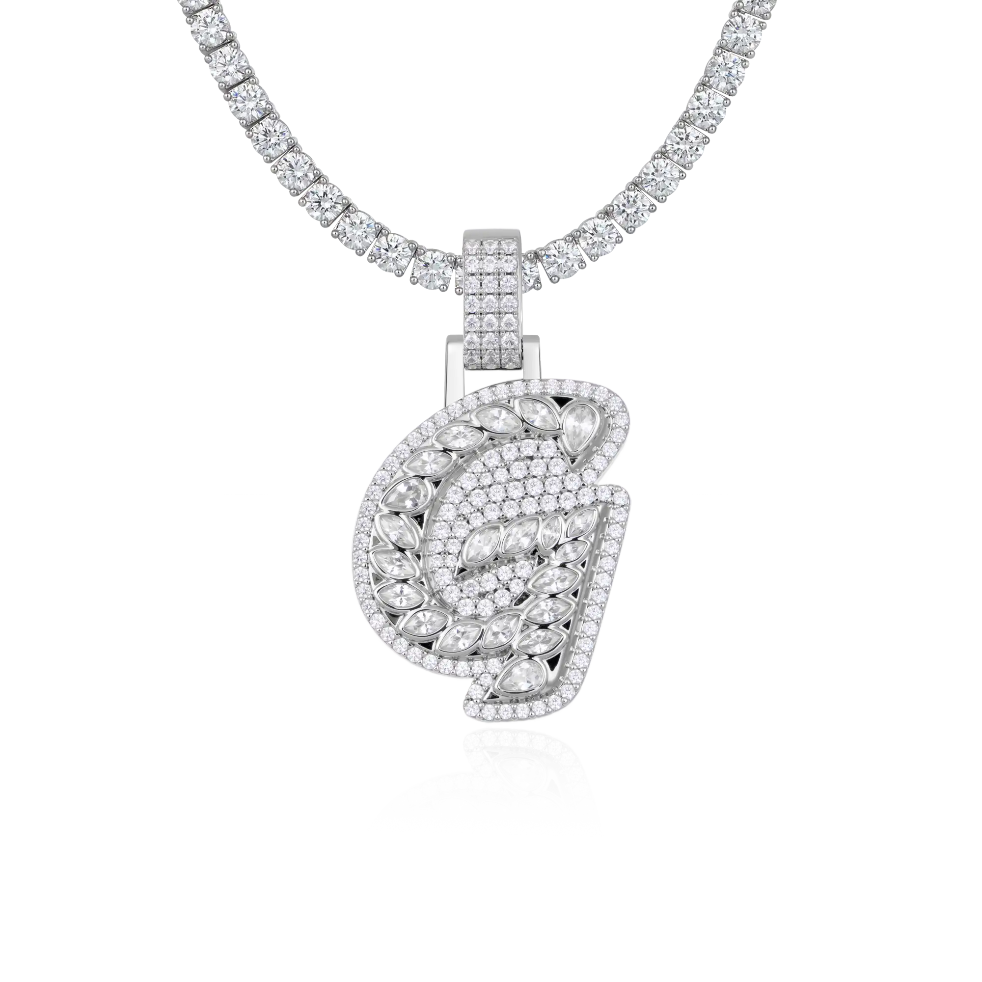 Diamond de forma personalizada 3D Lucida Font Colder -30 mm